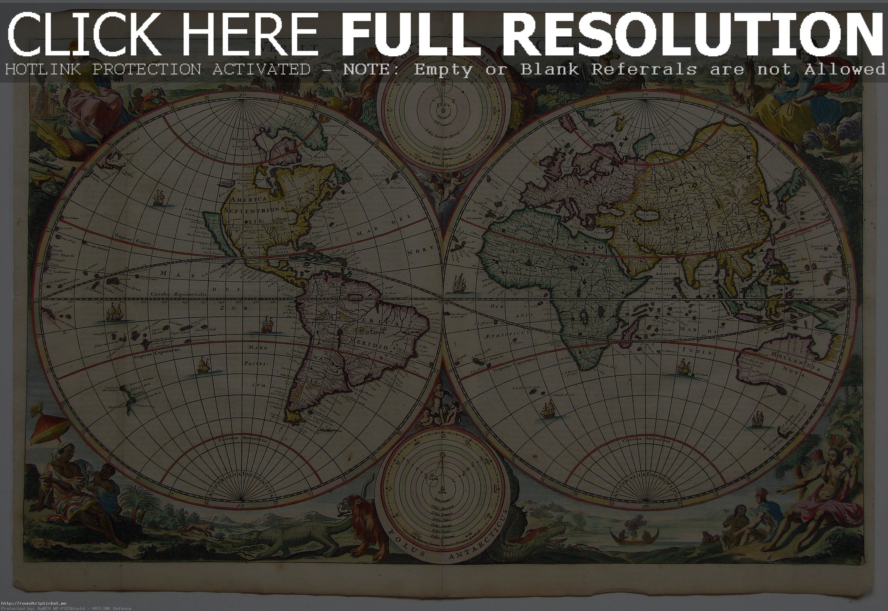 3072x2115 World Map Antique At