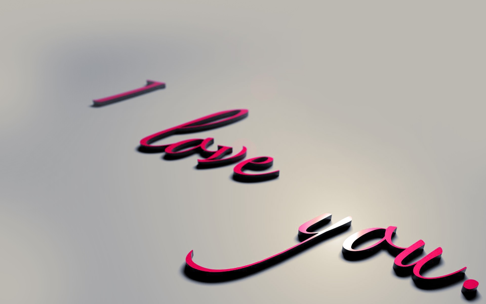 1920x1200 I Love You 3D Text Letters HD Wallpapers