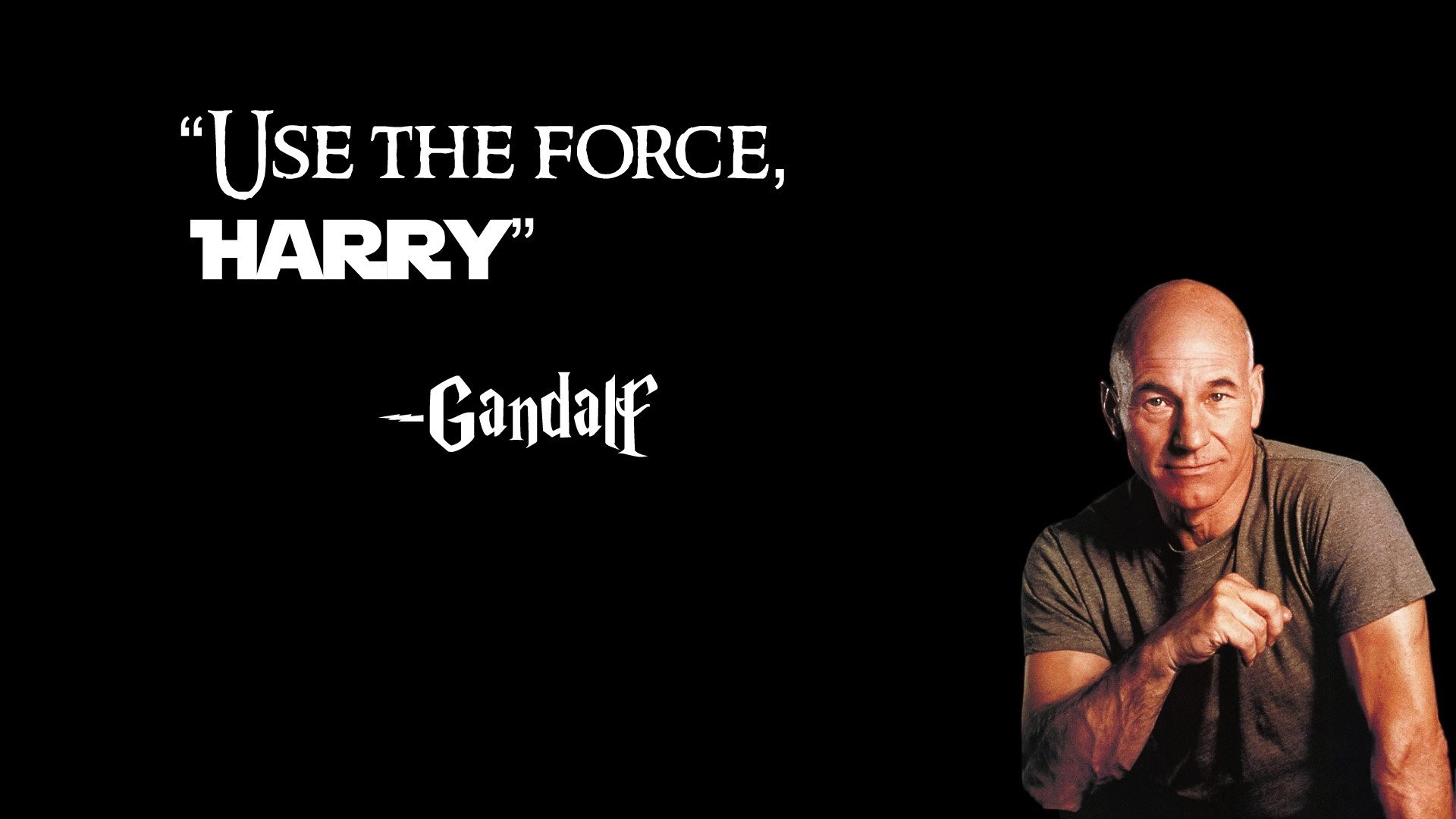 1920x1080 Black Background Fail Funny Gandalf Harry Potter Jedi Patrick Stewart Quotes  Star Wars The Lord Of Rings X-Men
