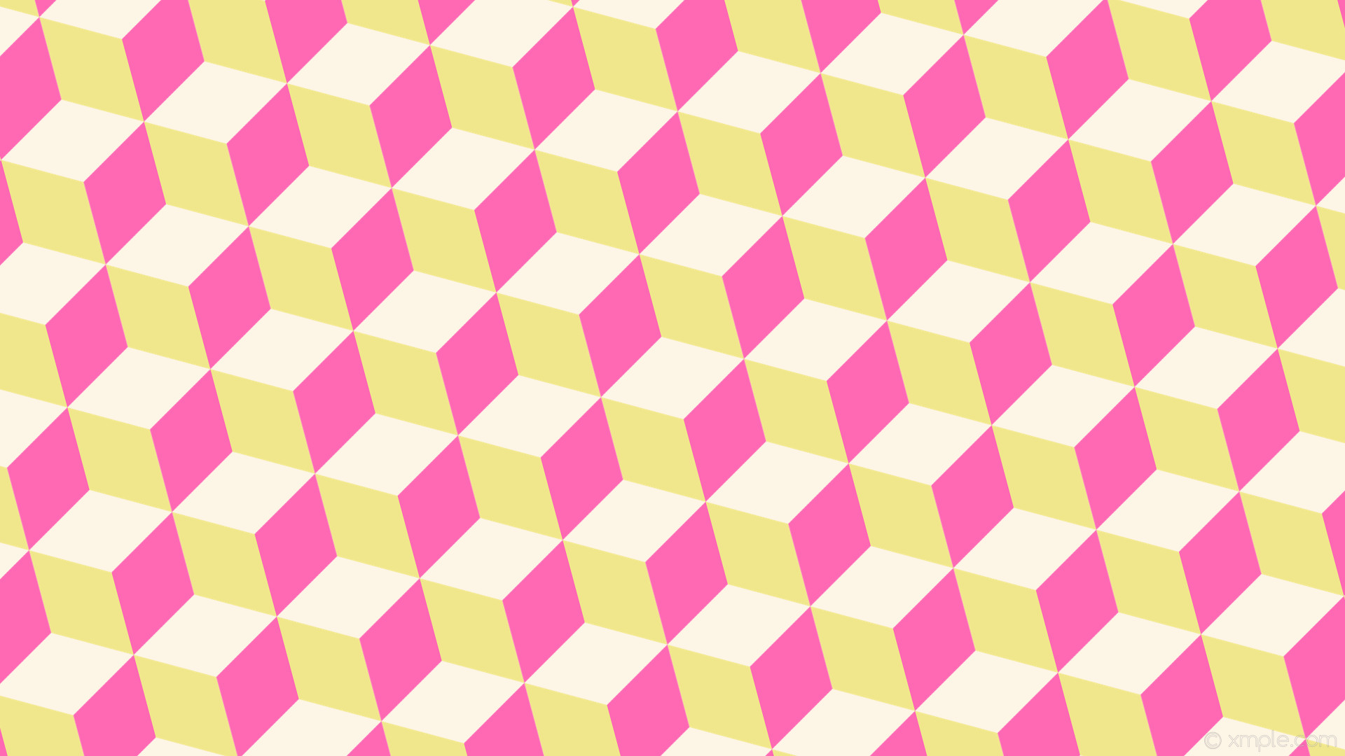 1920x1080 wallpaper white yellow 3d cubes pink old lace khaki hot pink #fdf5e6  #f0e68c #