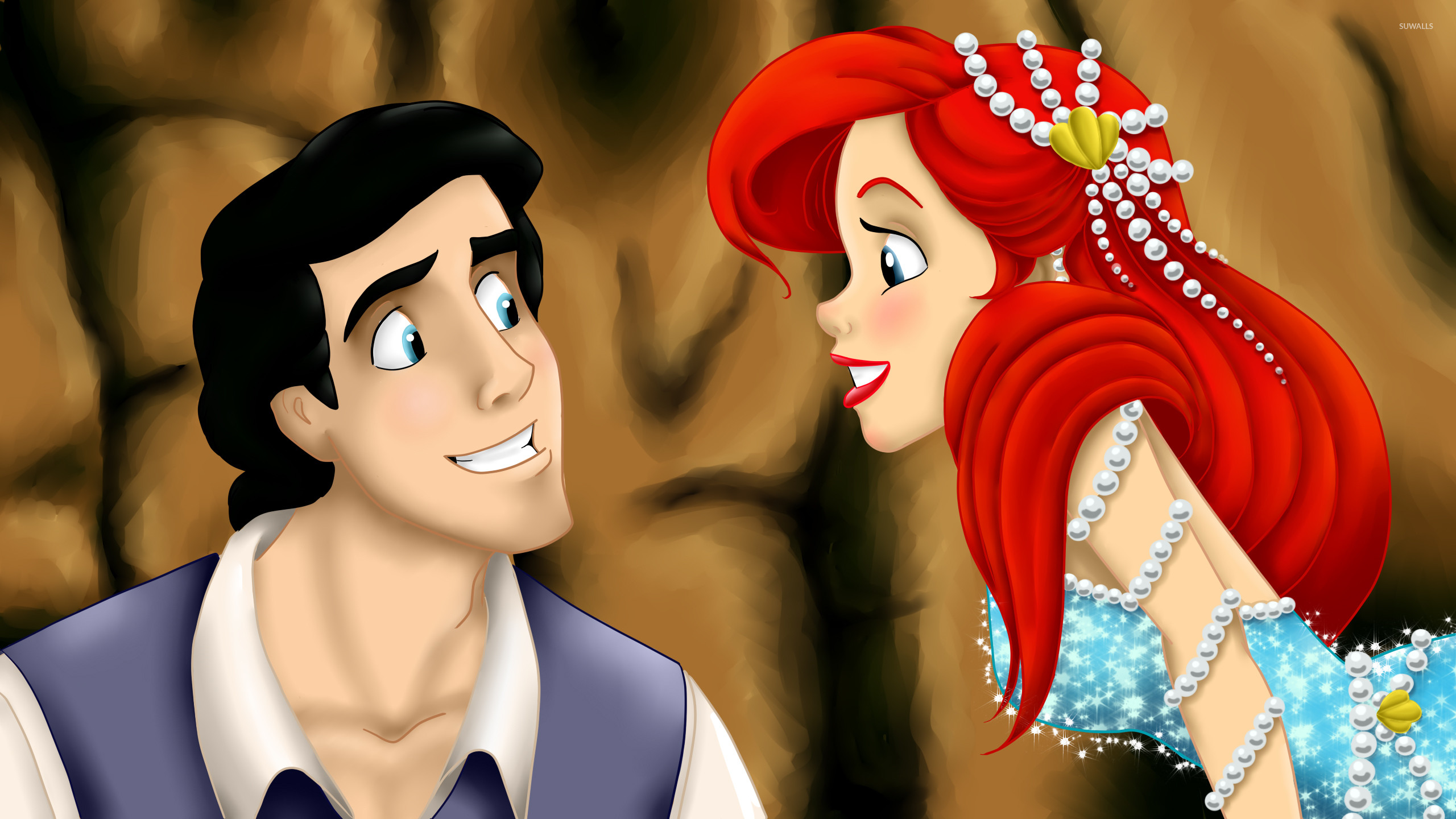 2560x1440 Eric and Ariel from The Little Mermaid wallpaper