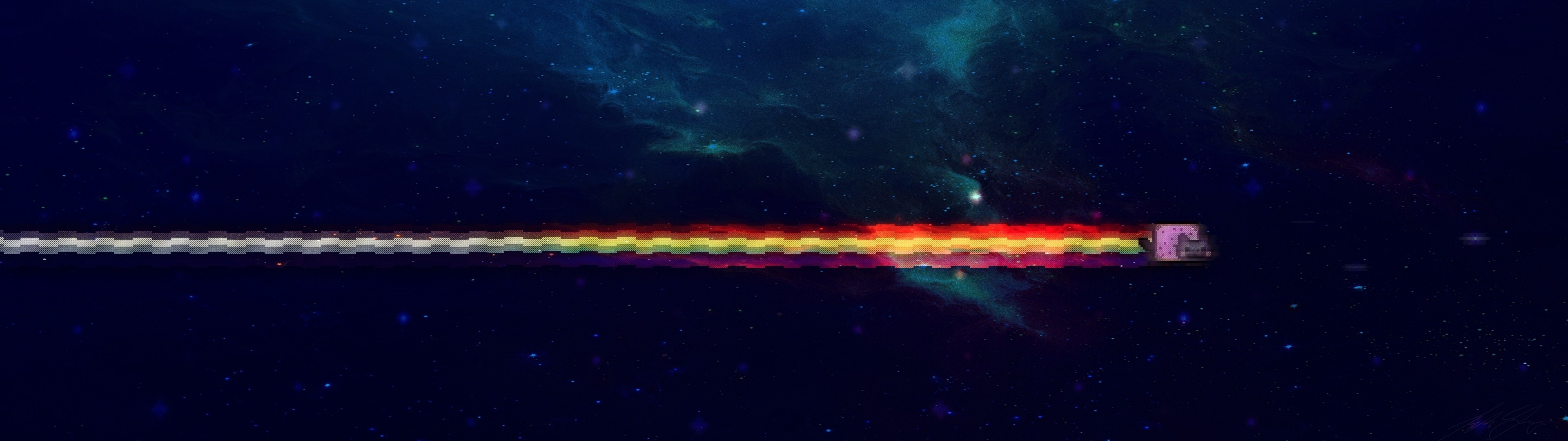 3840x1080 Download Wallpapers, D... Nyan Cat No Background