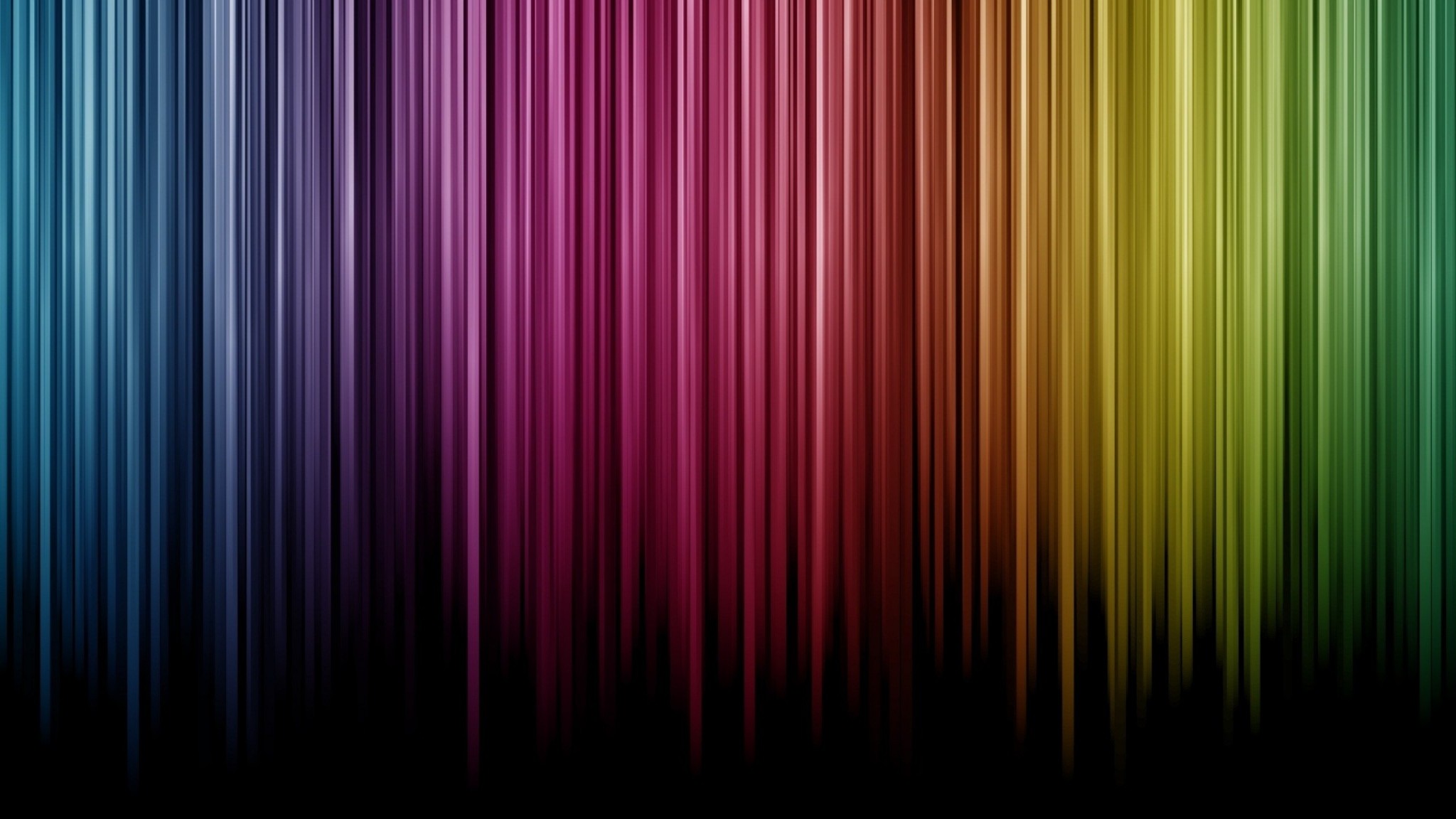 2048x1152  Wallpaper lines, vertical, multi-colored, background, shadow