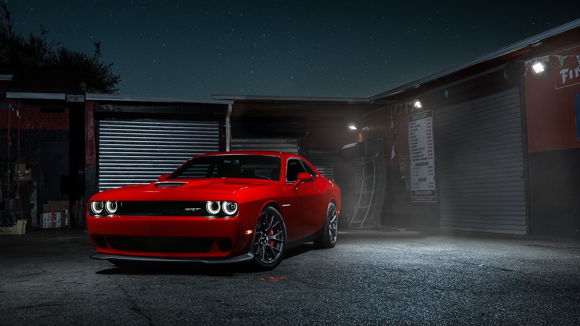 1920x1080 dodge challenger srt hellcat muscle car red front