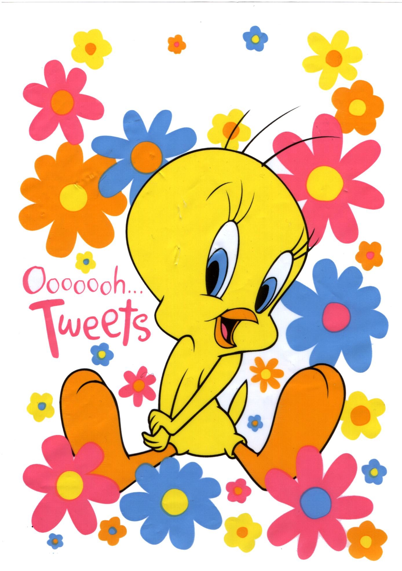 Tweety Bird illustration, Tweety Text Smiley Cartoon, Tweety Bird