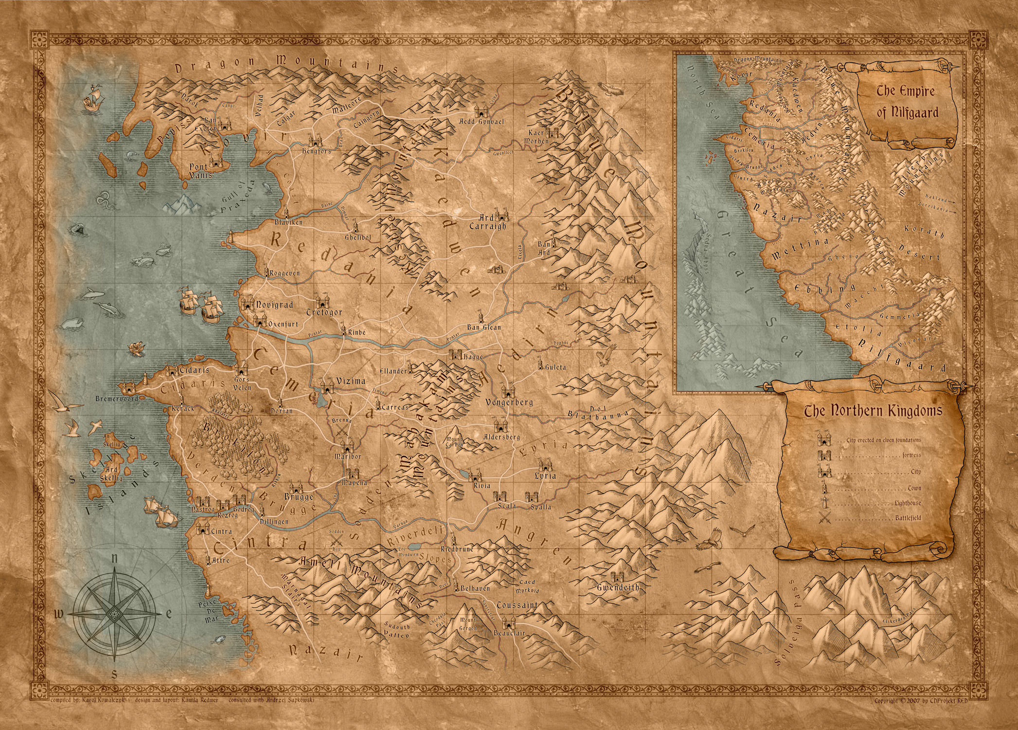 2093x1500 old map witcher -