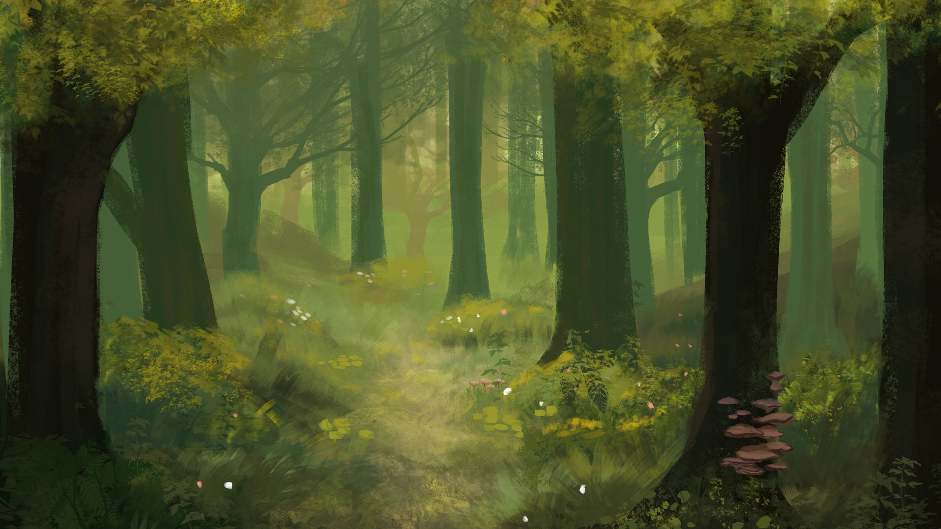 1920x1080 Woods animation background 3