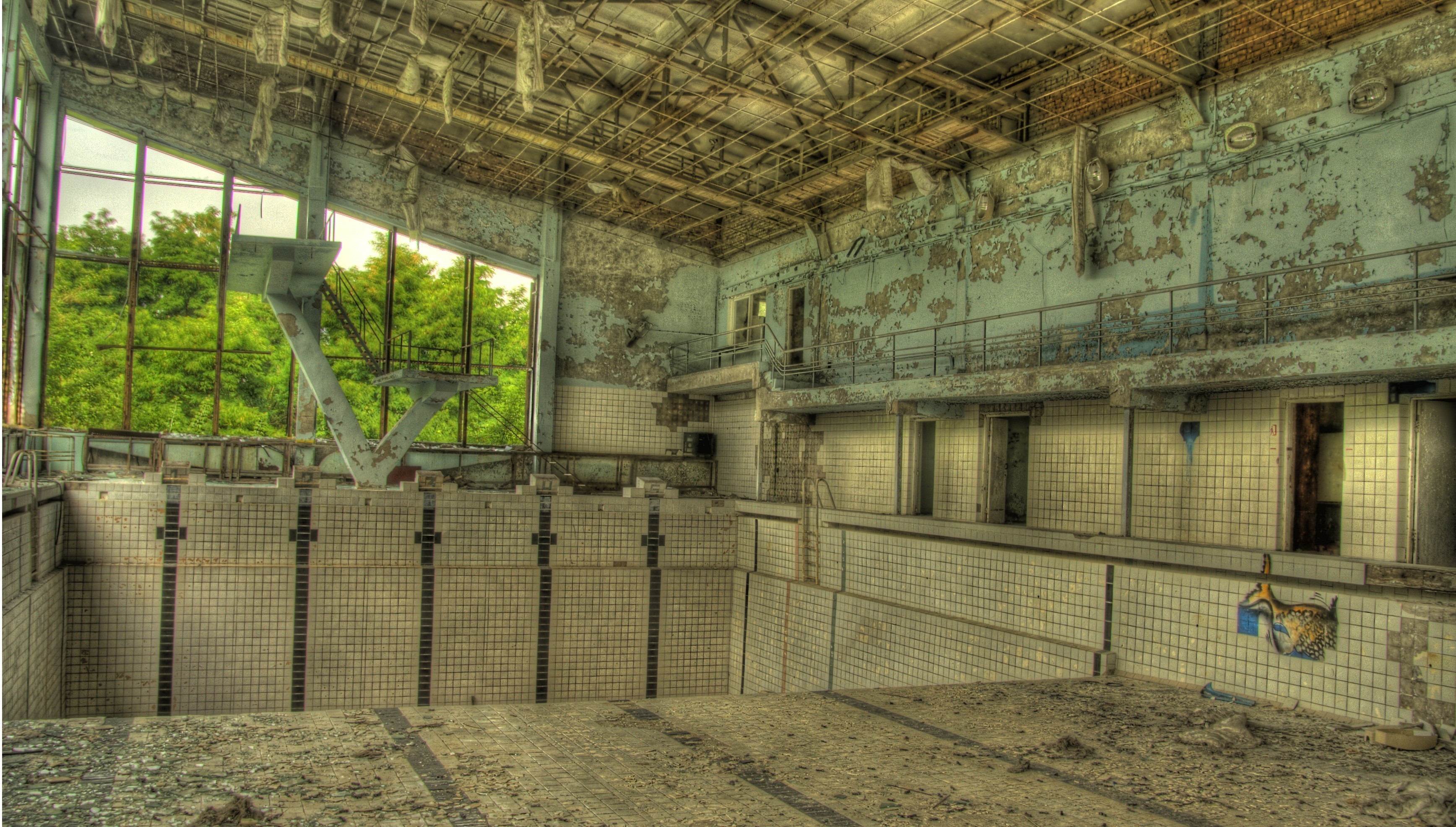 3472x1972 General  Pripyat swimming pool abandoned Ghost town