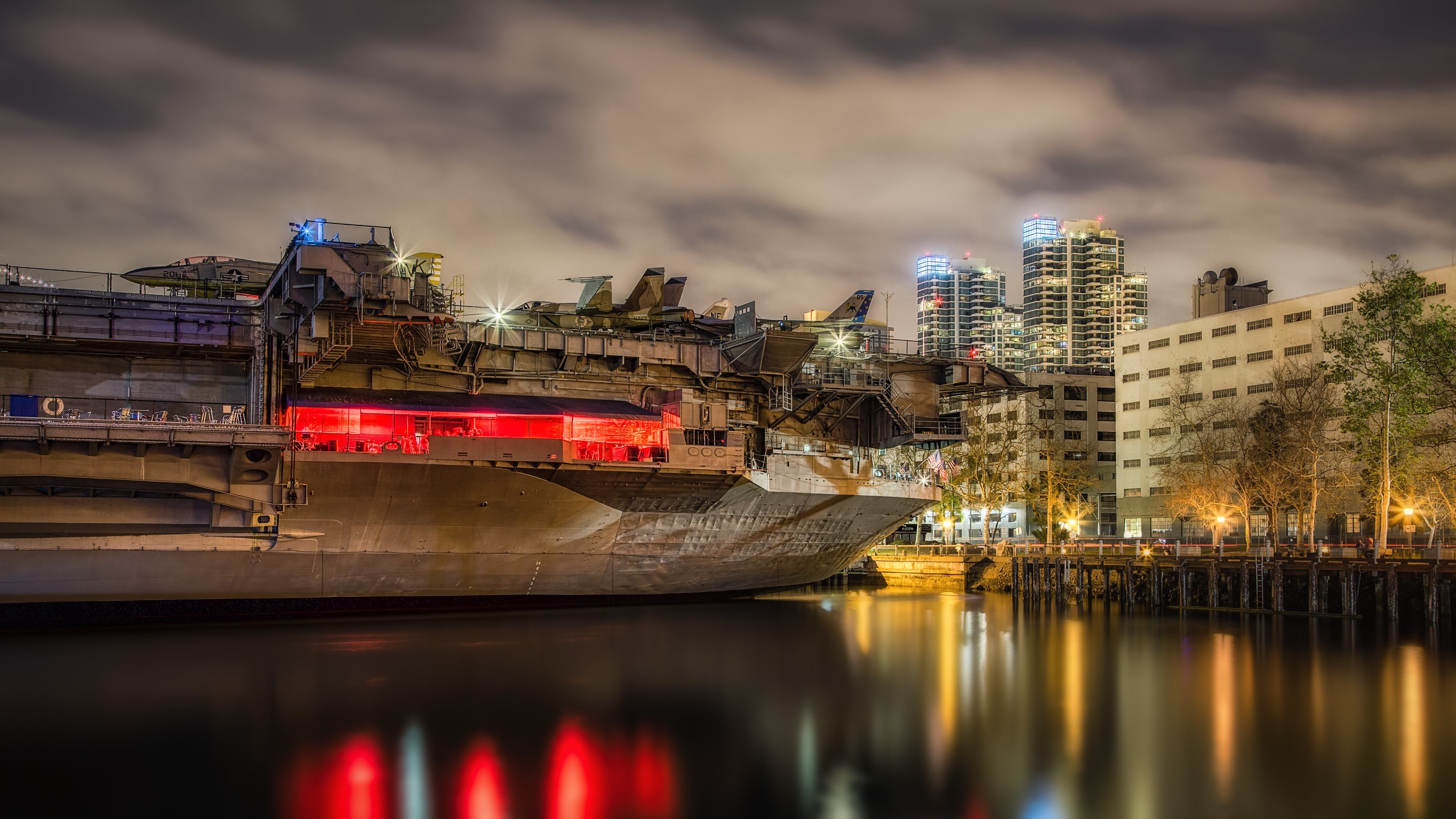 3840x2160 The 2nd 4K wallpaper with the USS Midway Aircraft Carrier optimized below  in 4K, HD and wide sizes for fit in any modern phone, tablet and desktop  screen