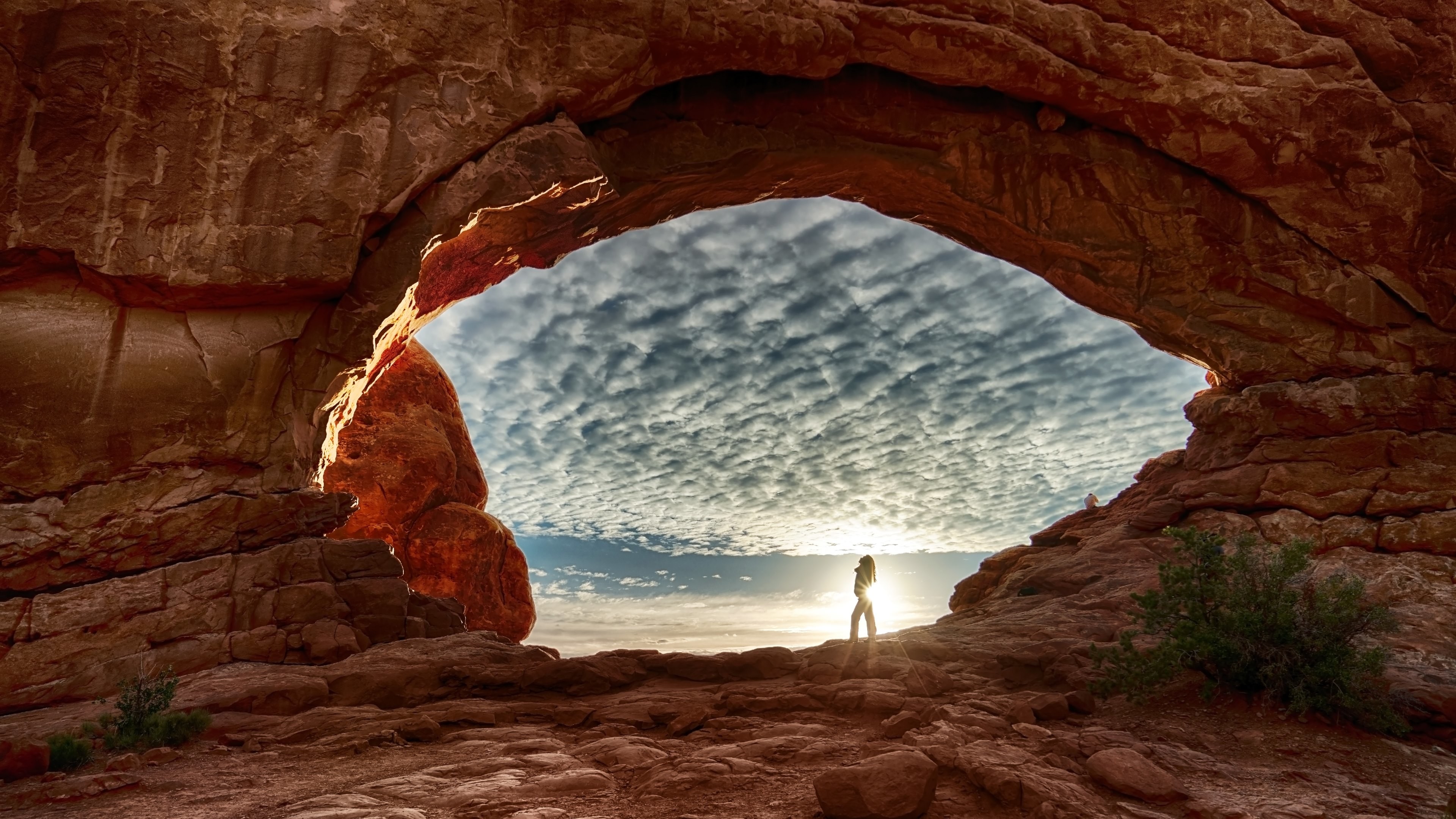3840x2160 4K HD Wallpaper: Window Arch at Arches National Park Â· Epic Picture with  the Arch