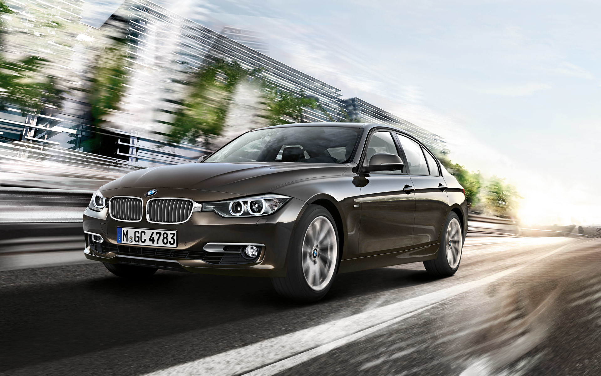 1920x1200 ... BMW 3 Series In Brownish Gray Front View Wallpaper ...