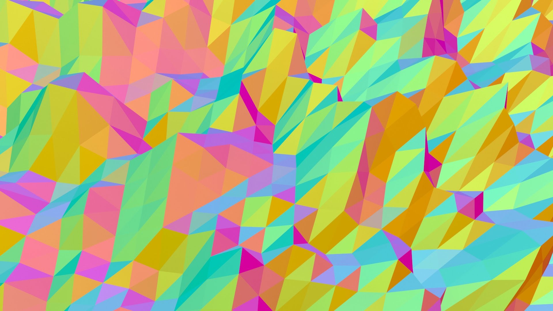 1920x1080 Dancing moving rainbow triangles - HD animated background #75