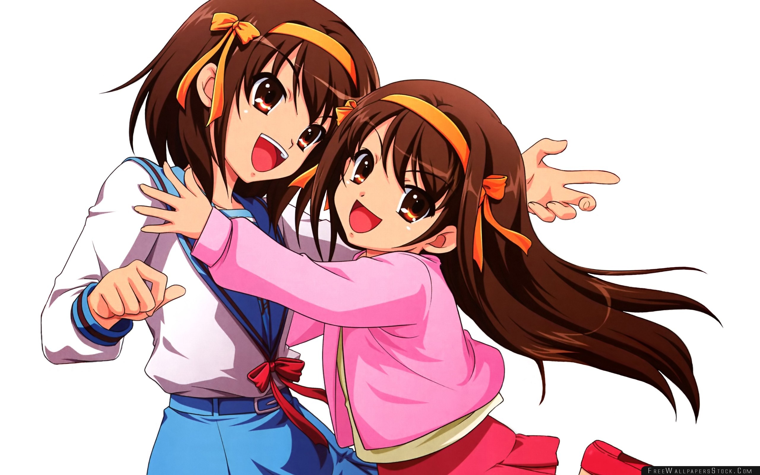 2560x1600 Download Free Wallpaper Anime Girl Hug Joy Smile