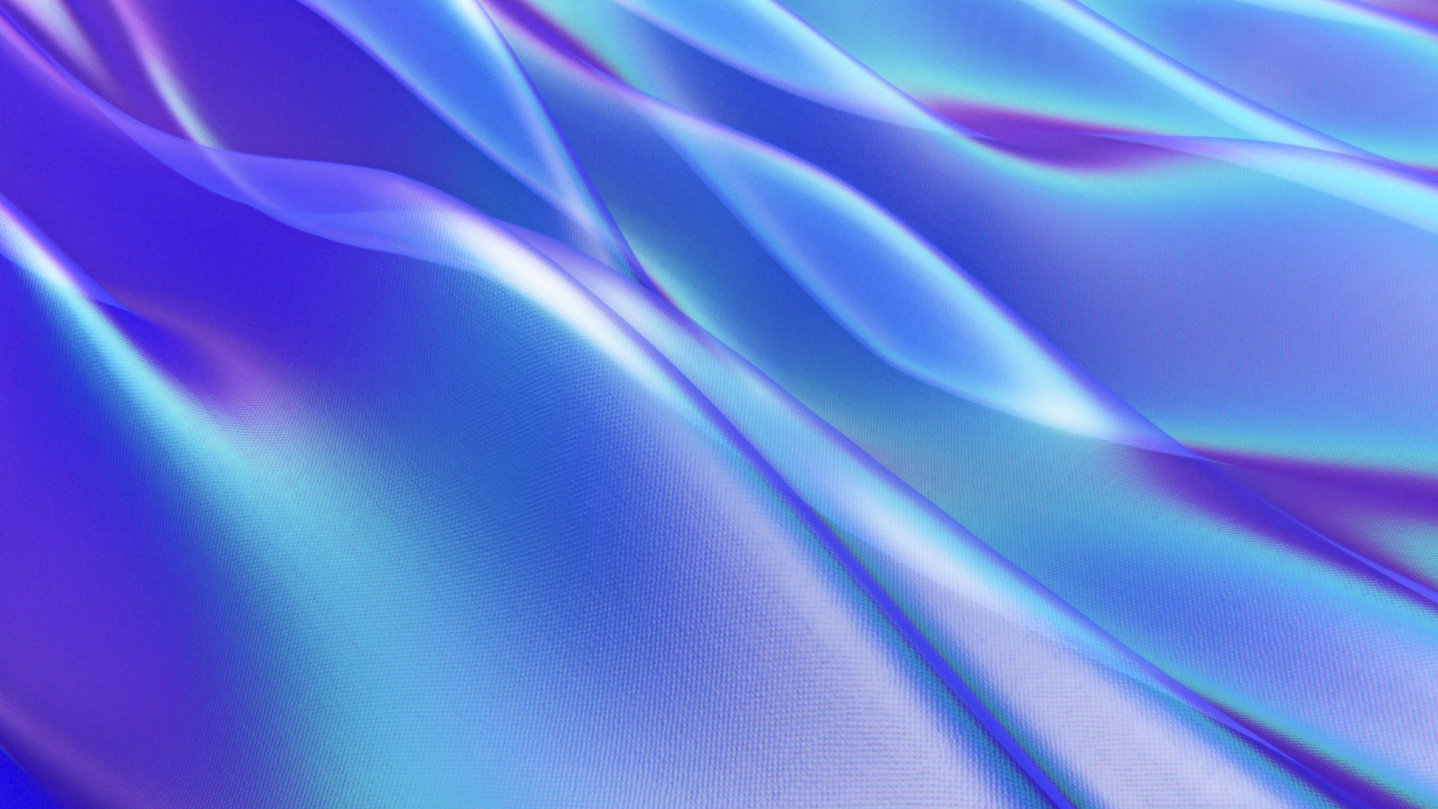 2048x1152 Abstract, flow, waves, neon, blue, surface, digital art, 