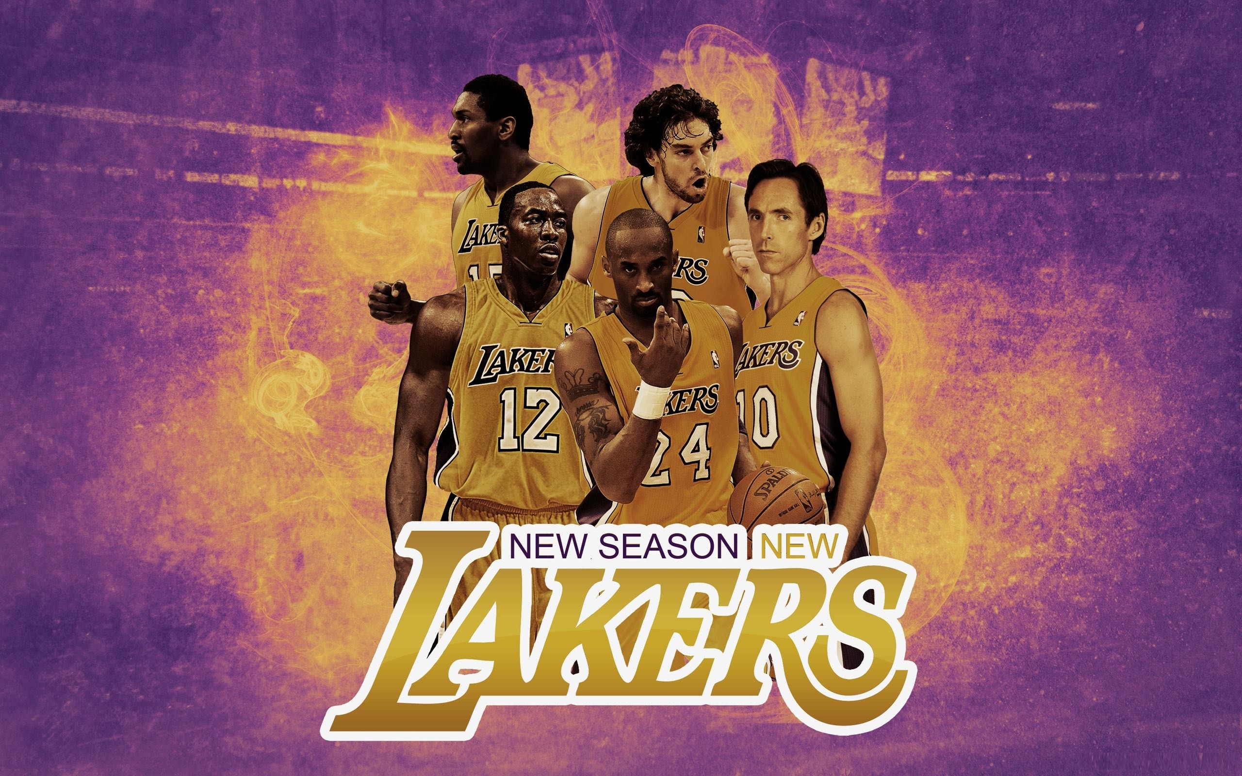 2560x1600 LA Lakers backgrounds Starting Five
