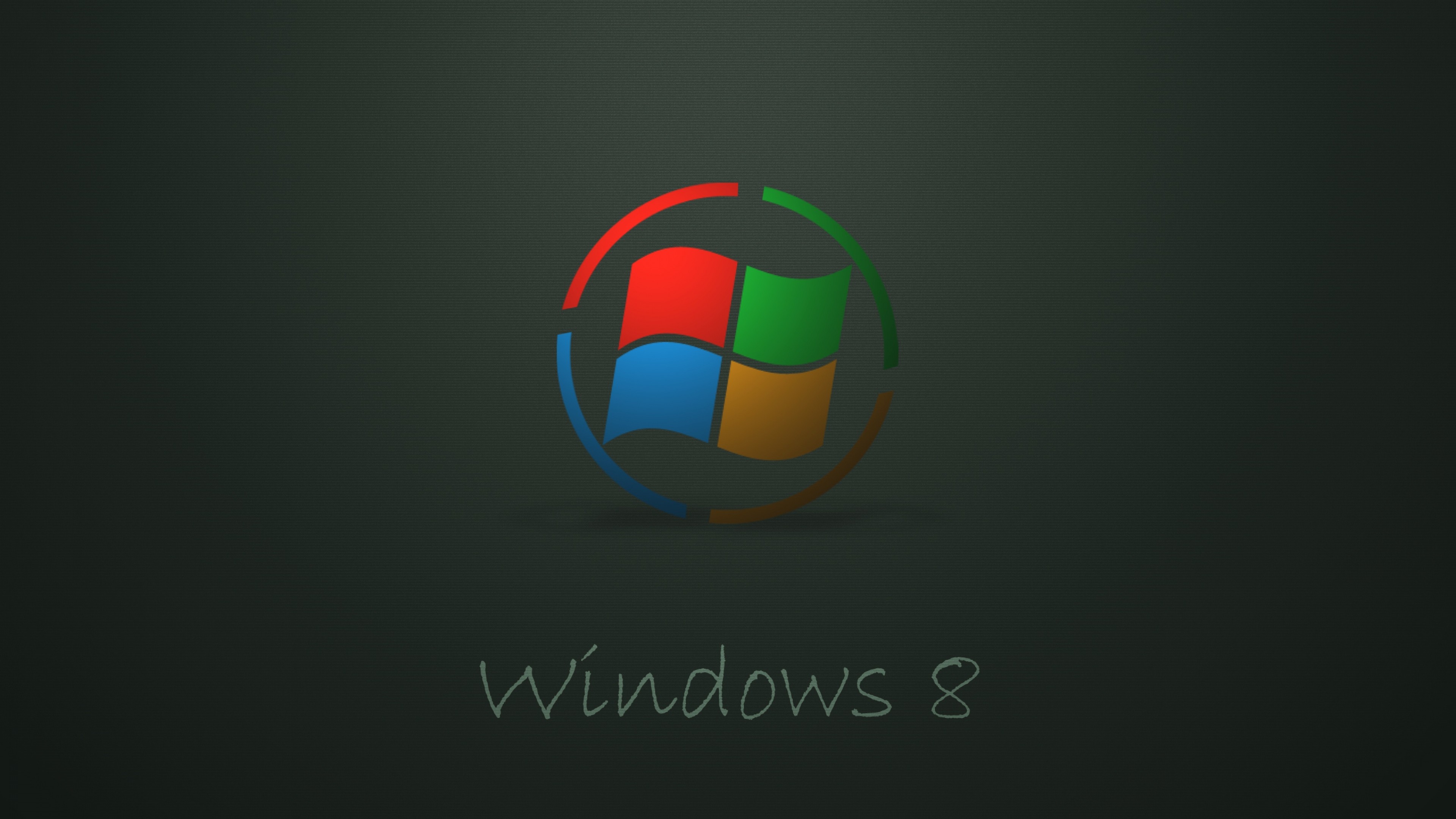 3840x2160  Wallpaper windows 8, brand, logo, background, dark
