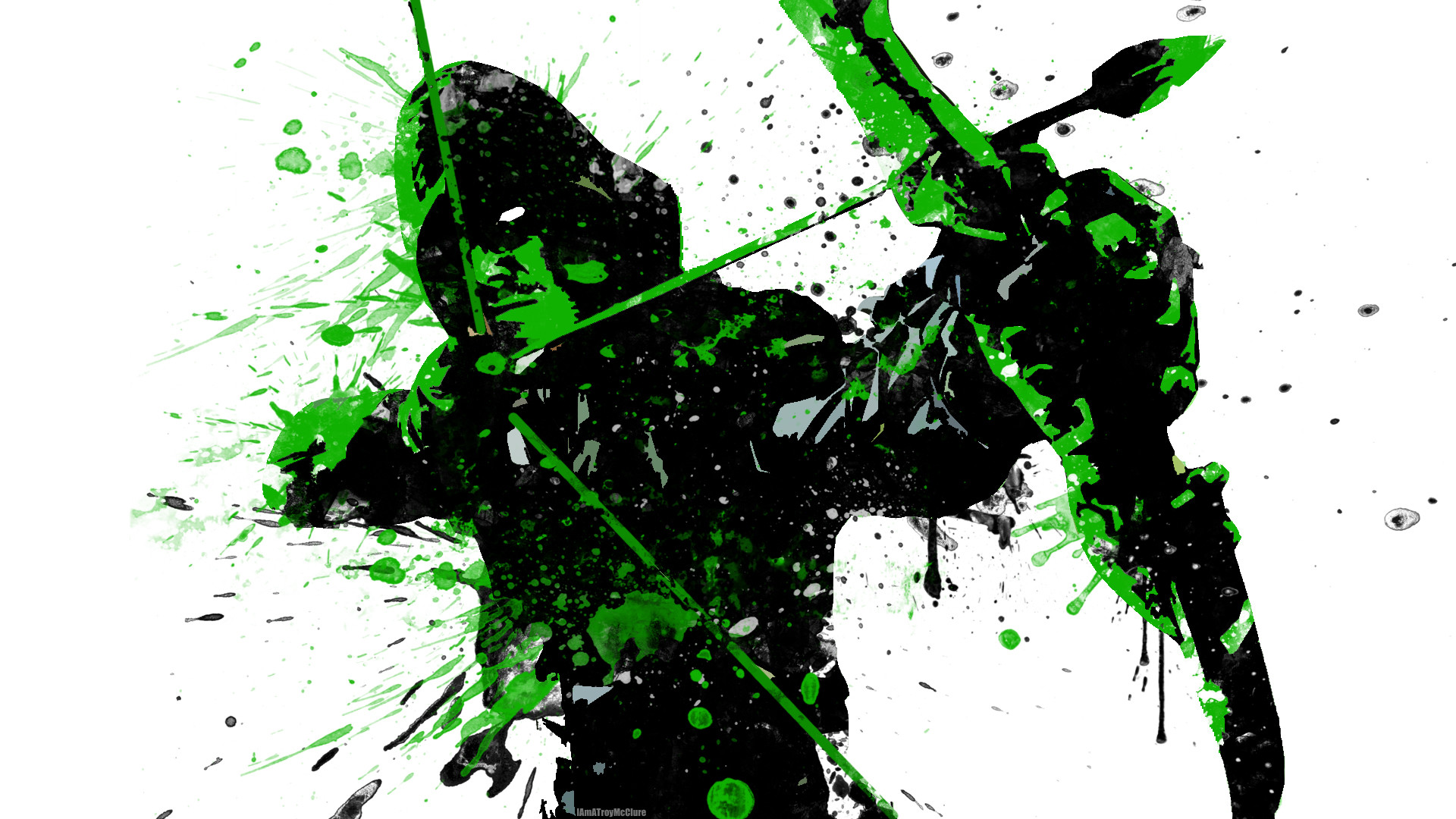 1920x1080 Green Arrow Splatter Paint by IAmATroyMClure on DeviantArt