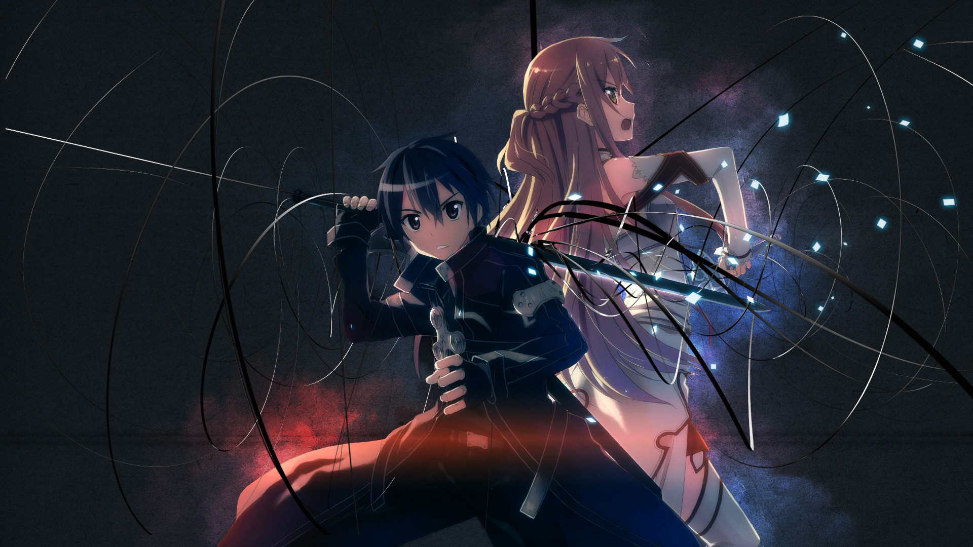 1920x1080 Anime - Sword Art Online Asuna Yuuki Kirito (Sword Art Online) Wallpaper