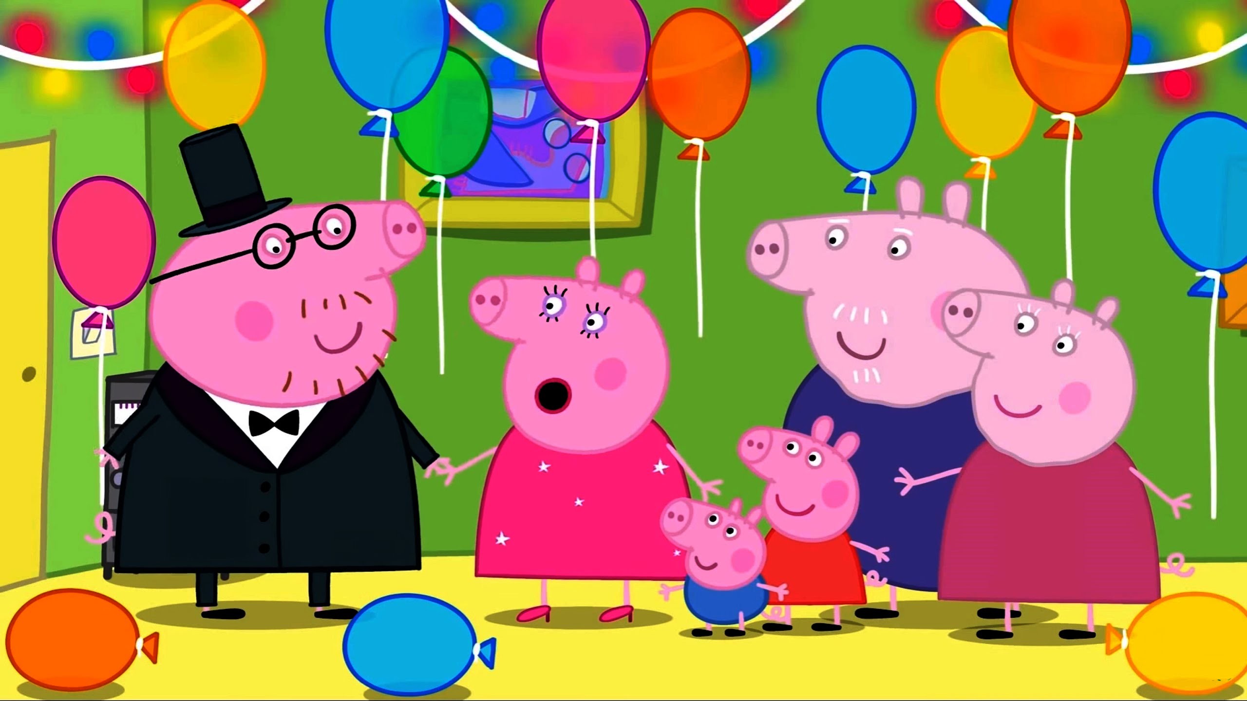 2560x1440 Peppa Pig Coloring Pages for Kids Peppa Pig Coloring Games Peppa Pig daddy  pig mummy Birthday day - YouTube