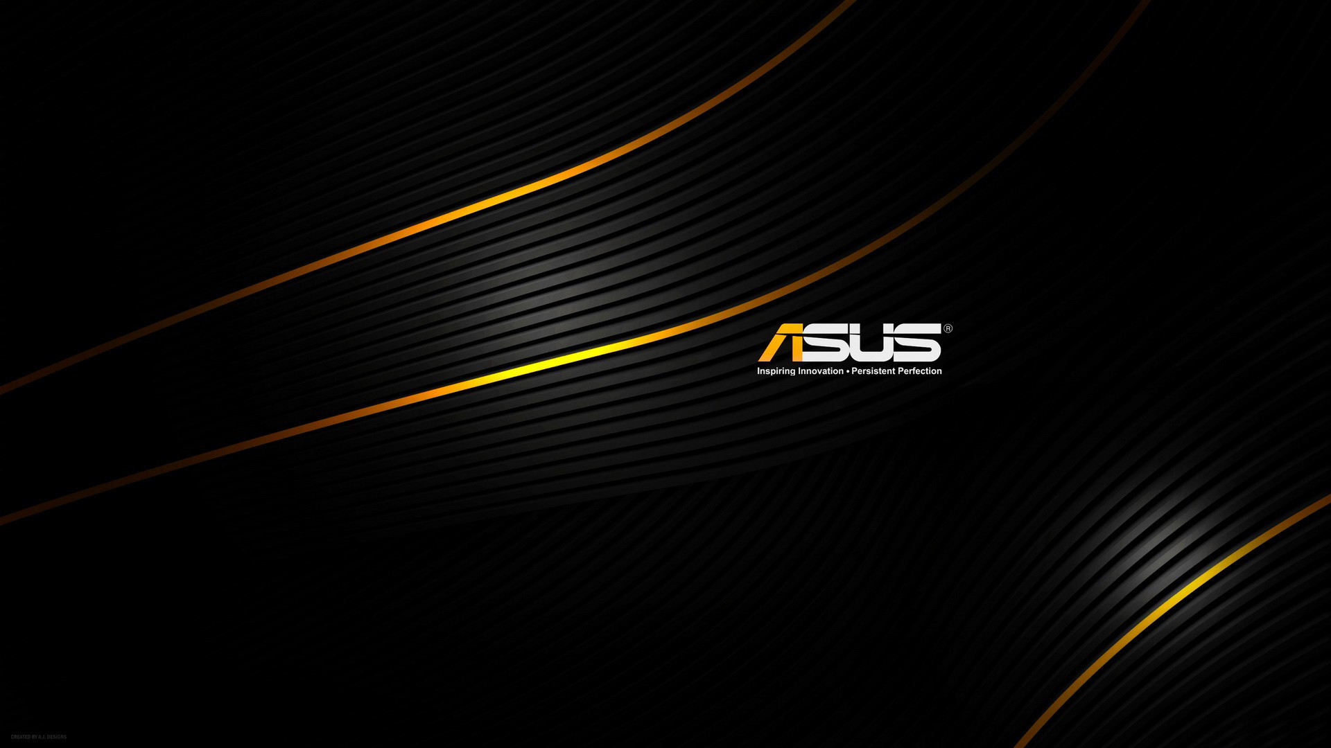 1920x1080 ... ASUS Games Logo Orange Lines On Black Background HD wallpaper for free