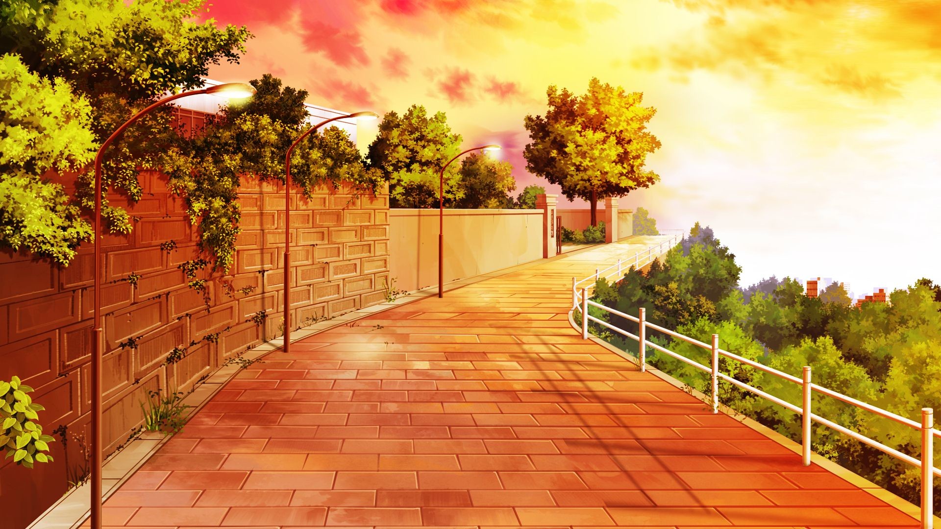 1920x1080 anime scenery wallpaper background 7981