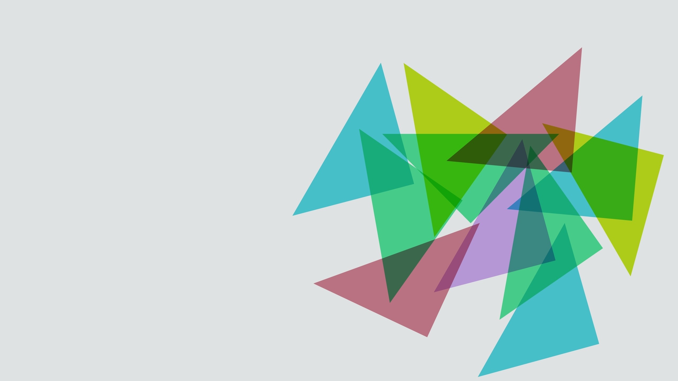 2560x1440  Wallpaper triangles, shapes, colorful