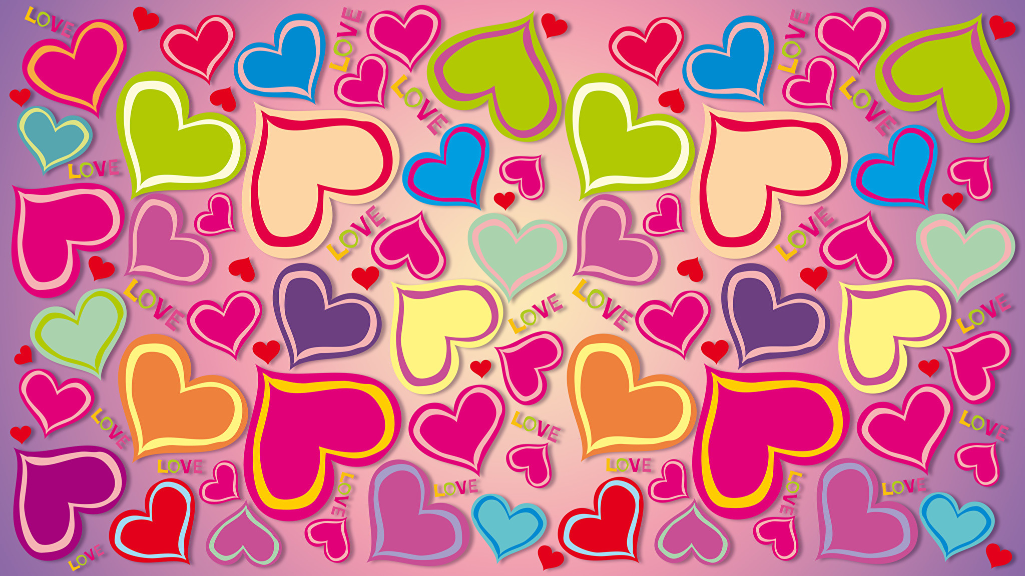 2048x1152 Wallpapers Heart colorful rainbow gradient background Vector Graphics  