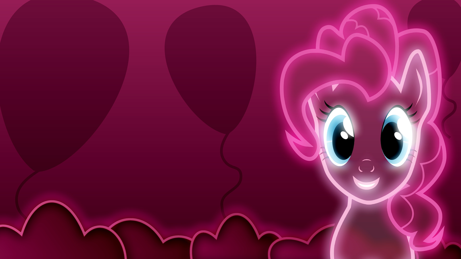 1920x1080 My Little Pony: Friendship is Magic Pinkie Pie neon wallpaper