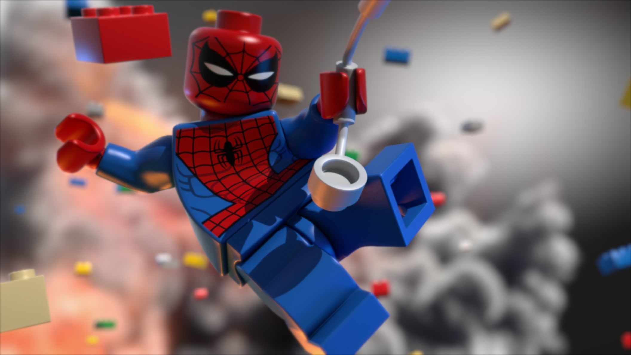 2112x1188 Spiderman Lego Cartoon HD for Android Wallpaper