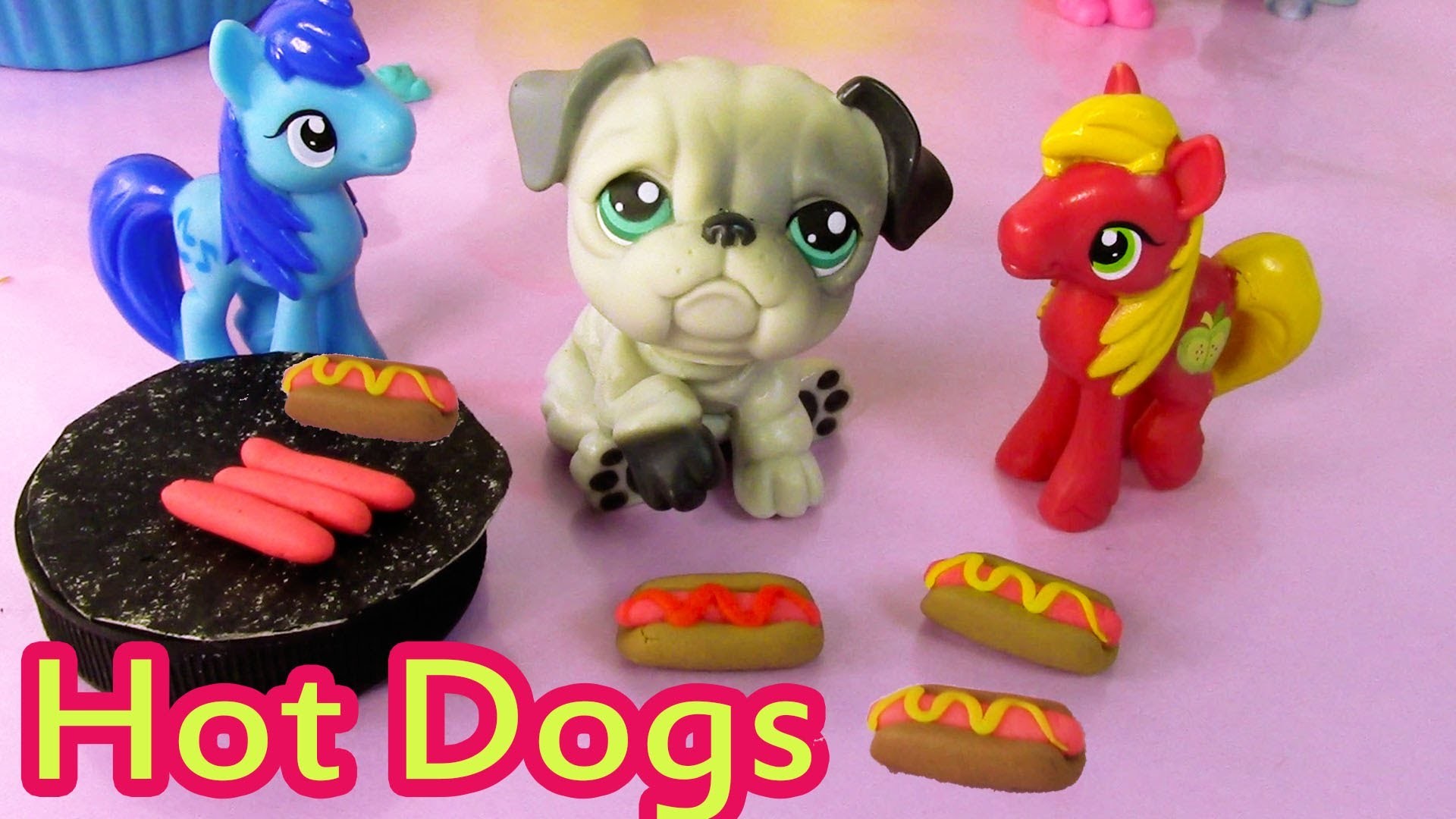 1920x1080 LPS Hot Dogs DIY Playdoh Littlest Pet Shop My Little Pony Boys Big  Macintosh Grilling Craft Food - YouTube