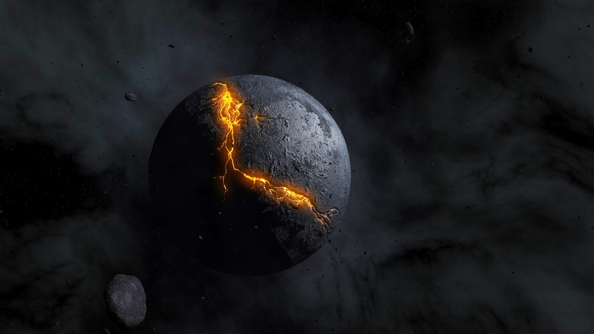 1920x1080 Download now full hd wallpaper dead planet cataclysm dark asteroid ...