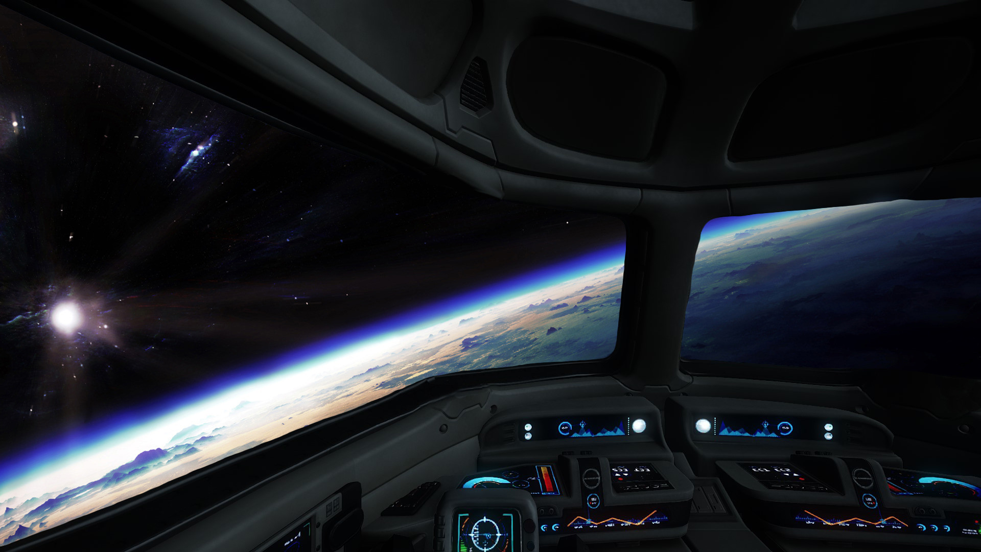 Spaceship Cockpit Wallpaper.