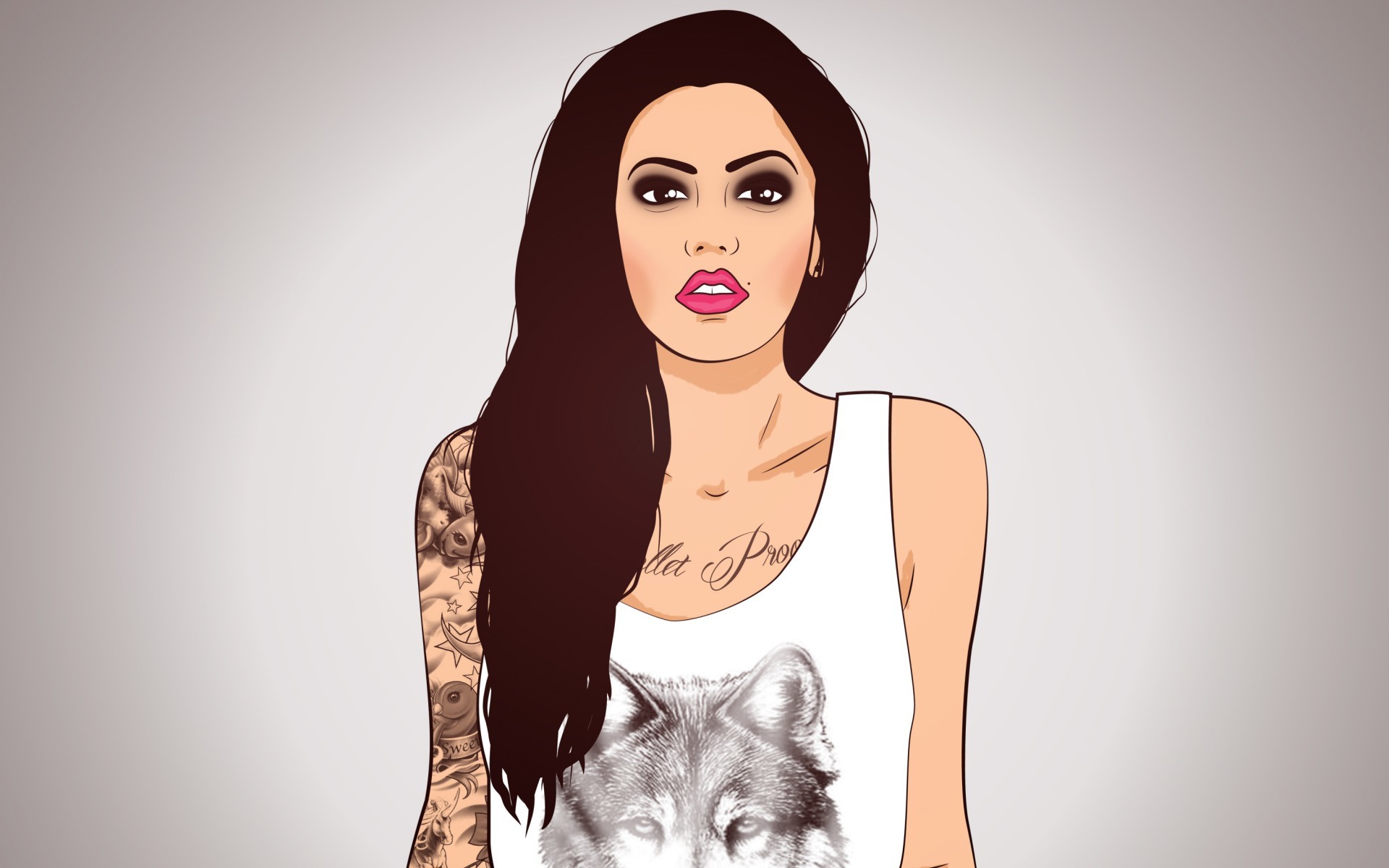 1920x1200 Women Vector with Tattoo Wallpapers HD / Desktop and Mobile Backgrounds
