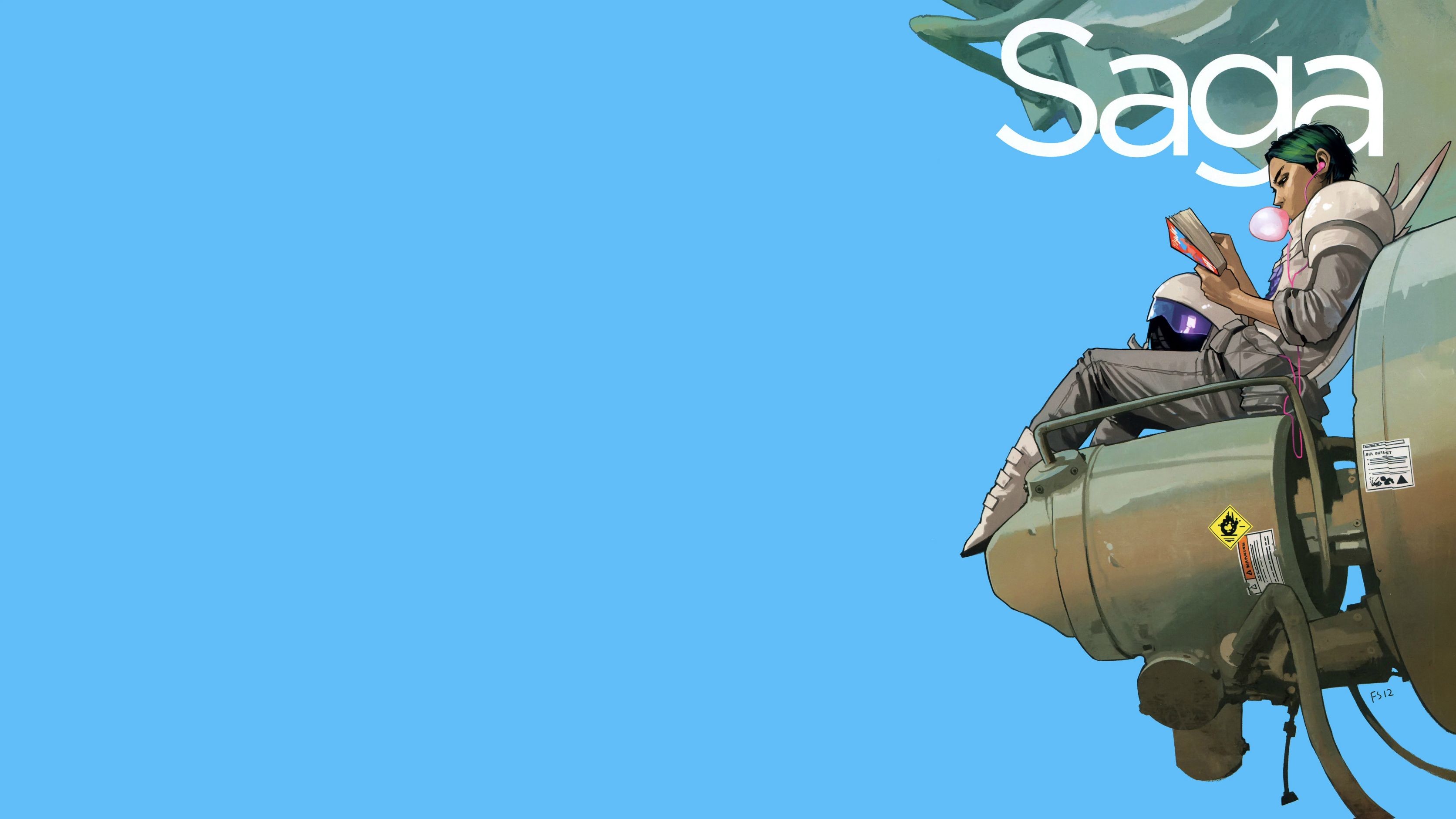 3344x1880 Made a wallpaper out of the cover to Saga #8. Not sure whether or