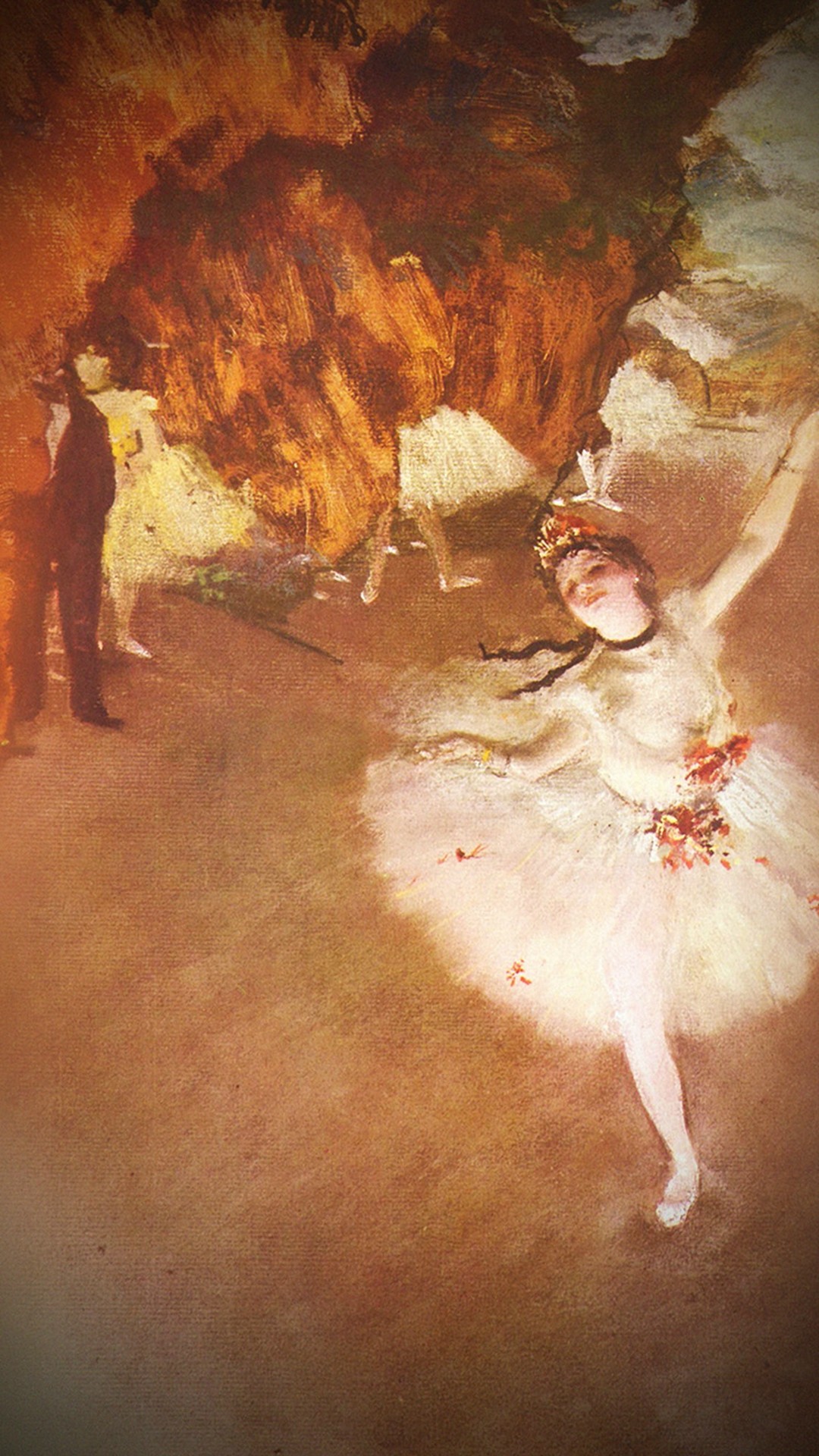 1080x1920 Edgar Degas Ballerina Classic Painting Art Illust #iPhone #6 #plus # wallpaper