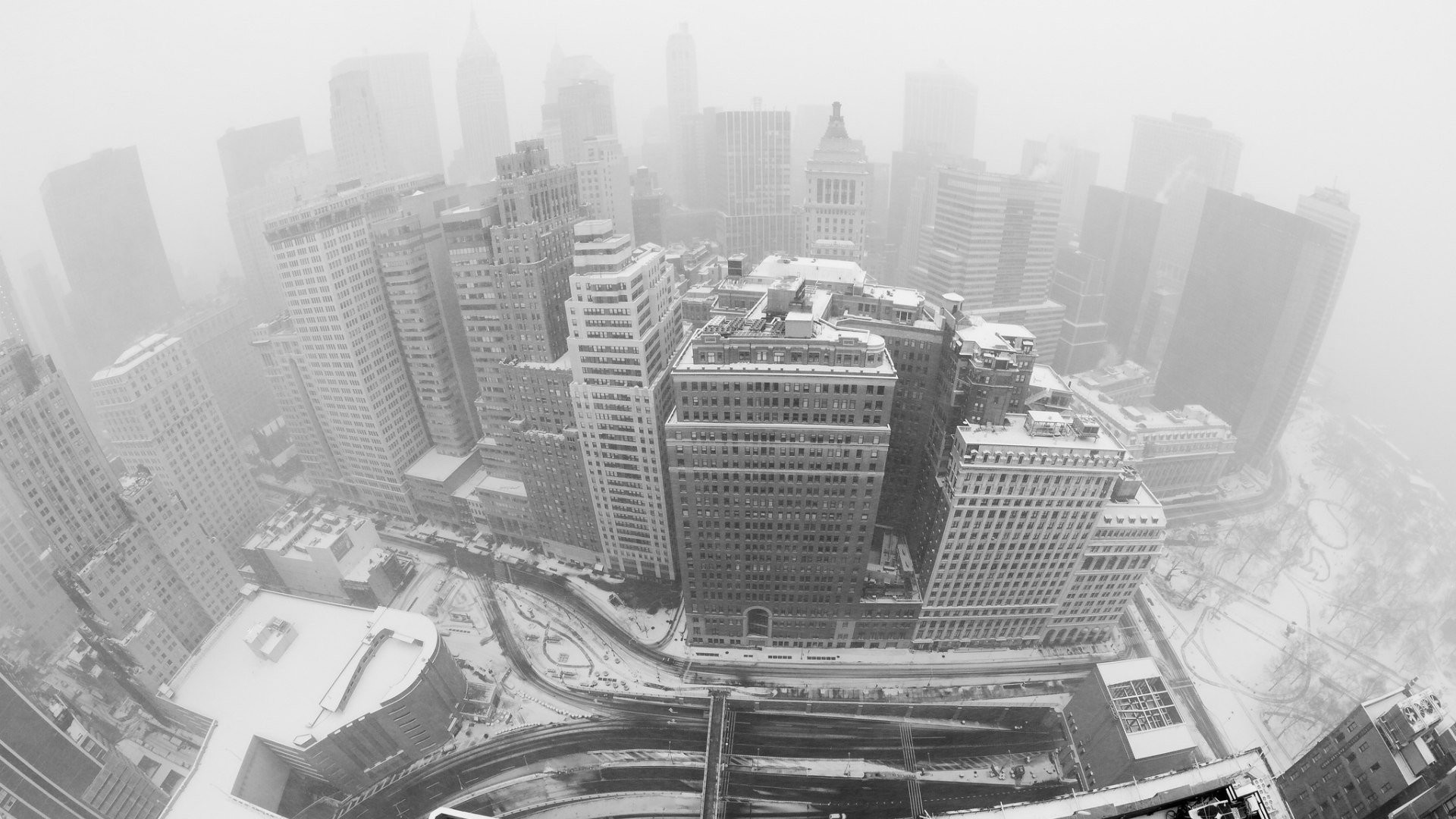 1920x1080 Buildings Cities Cityscapes New York City Snow Windows Winter