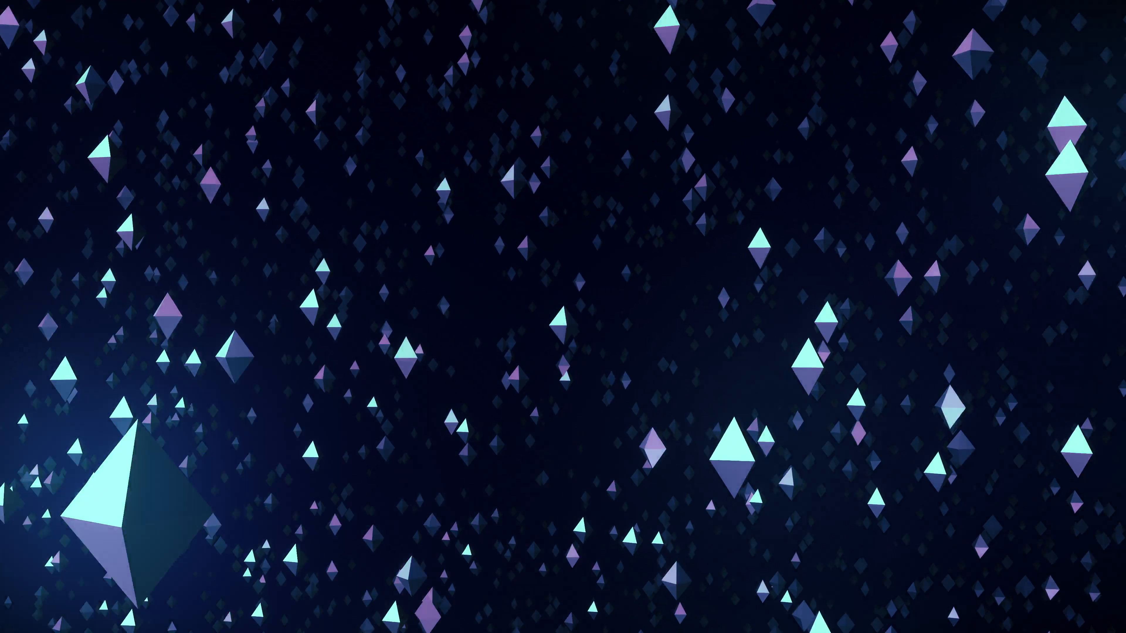 3840x2160 Relaxing background animation of a flight through rotating octahedrons.  Motion Background - VideoBlocks