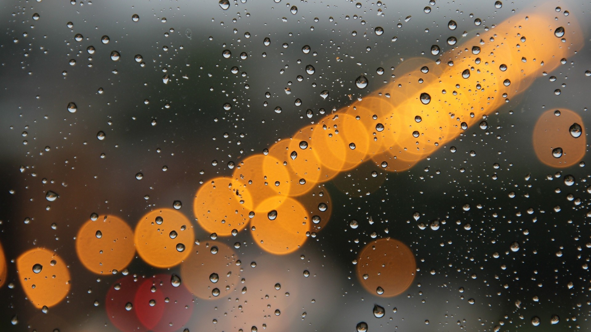 1920x1080 Full HD Wallpaper window drop rain light blurry