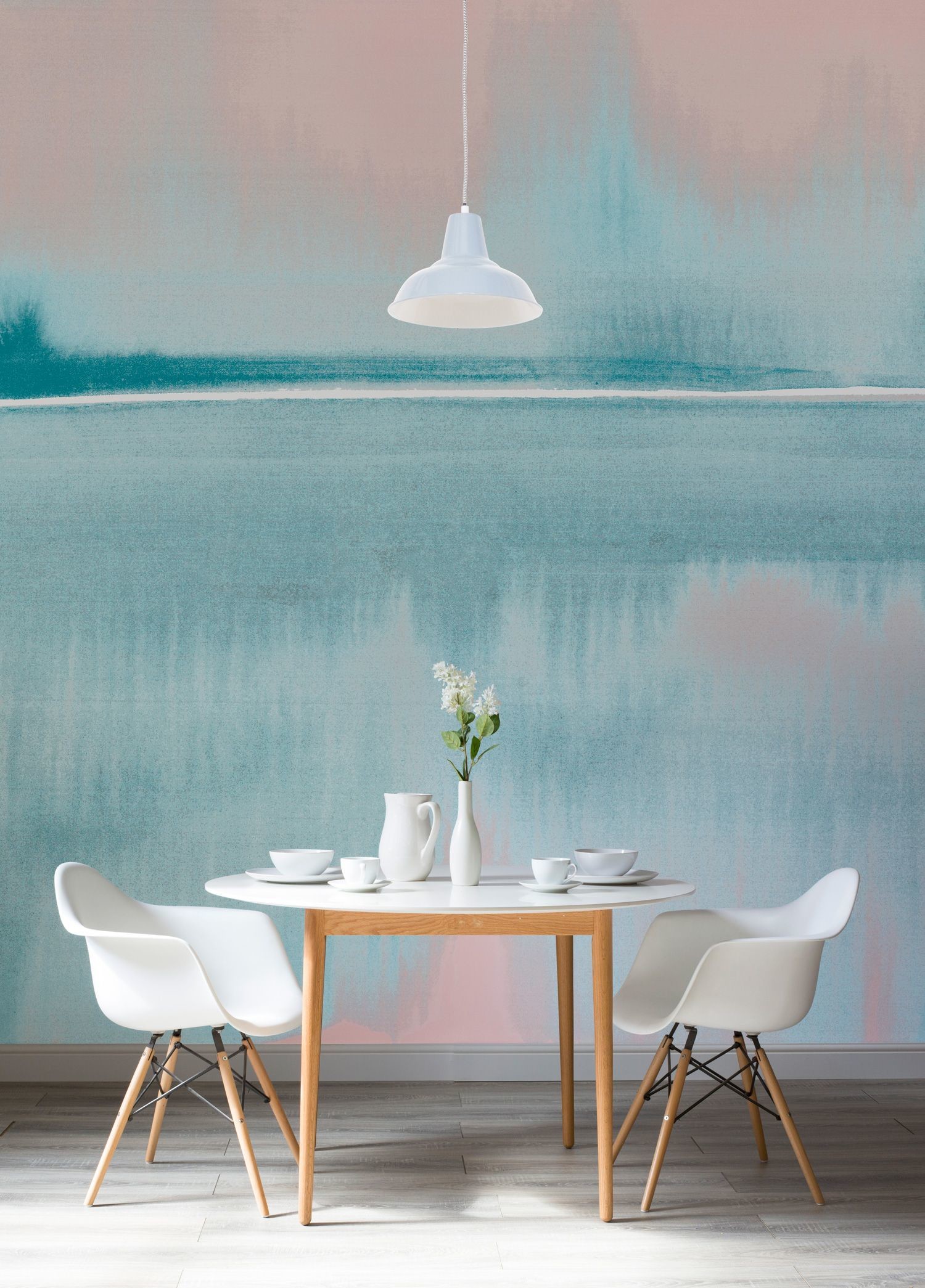 1500x2090 Lose yourself in this dreamy watercolour wallpaper mural. Depicting an  abstract view of a still lake, this is a completely unique landscape that  features ...