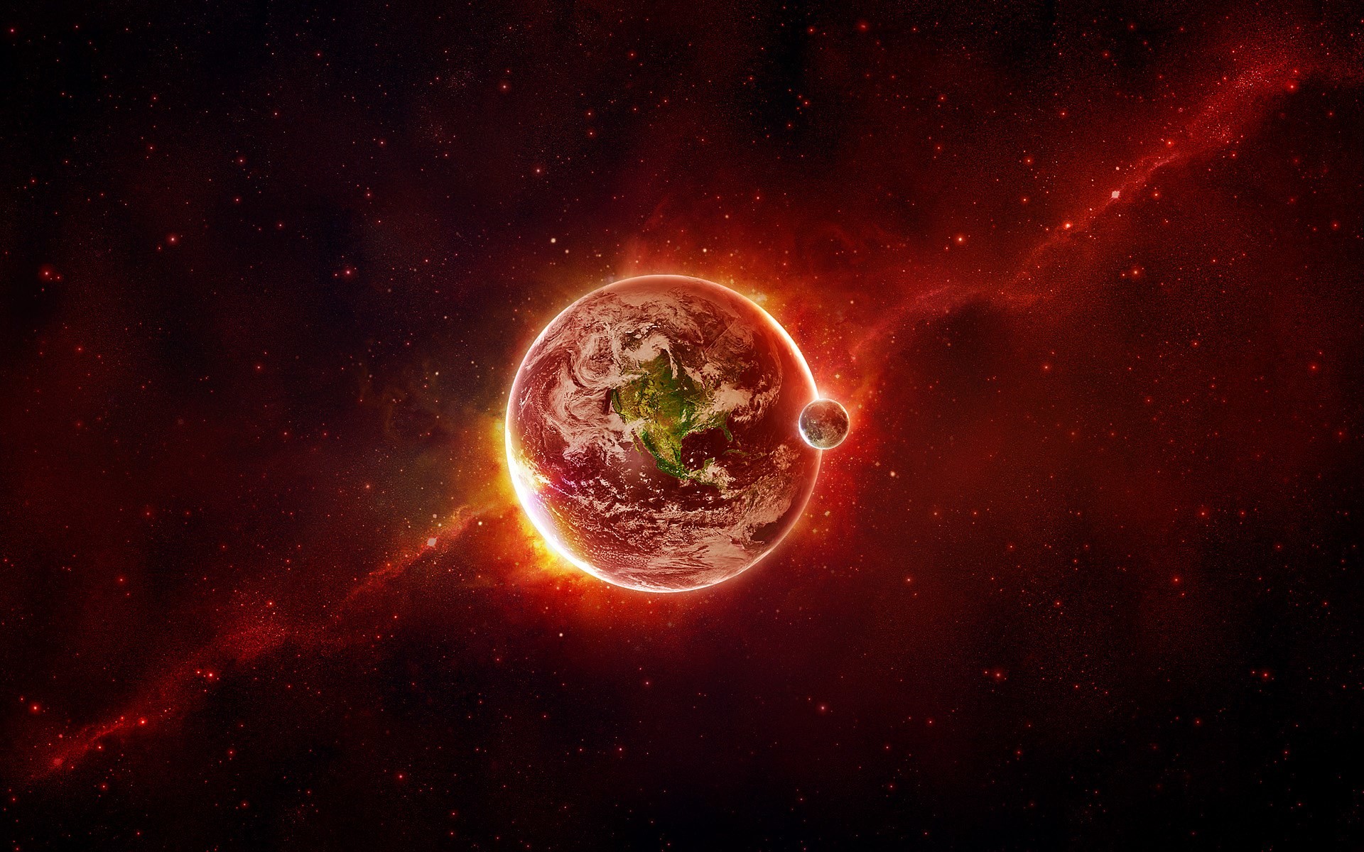 1920x1200 red moon wallpaper high quality resolution