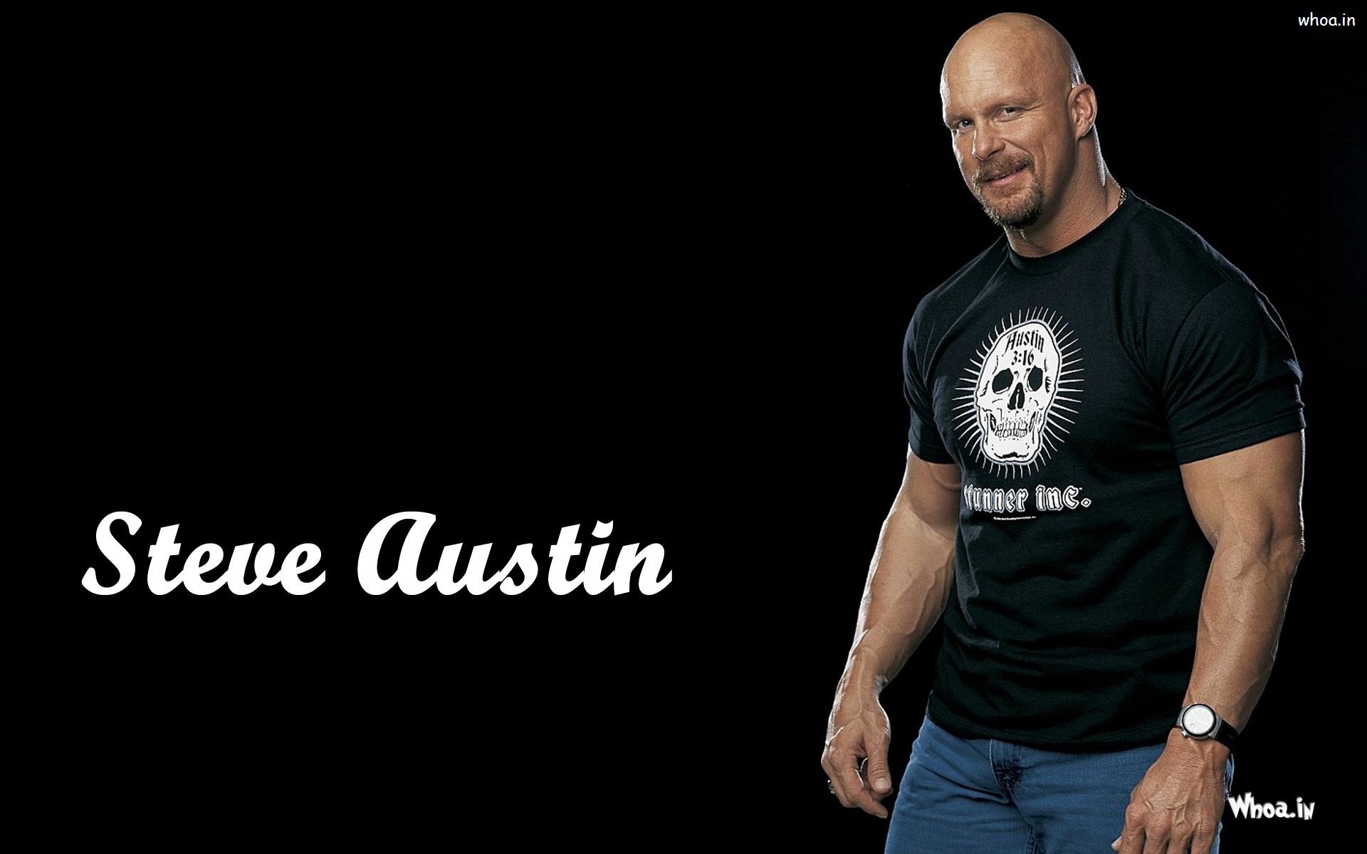 1920x1200 ... Steve Austin in Black T-Shirt Wallpaper