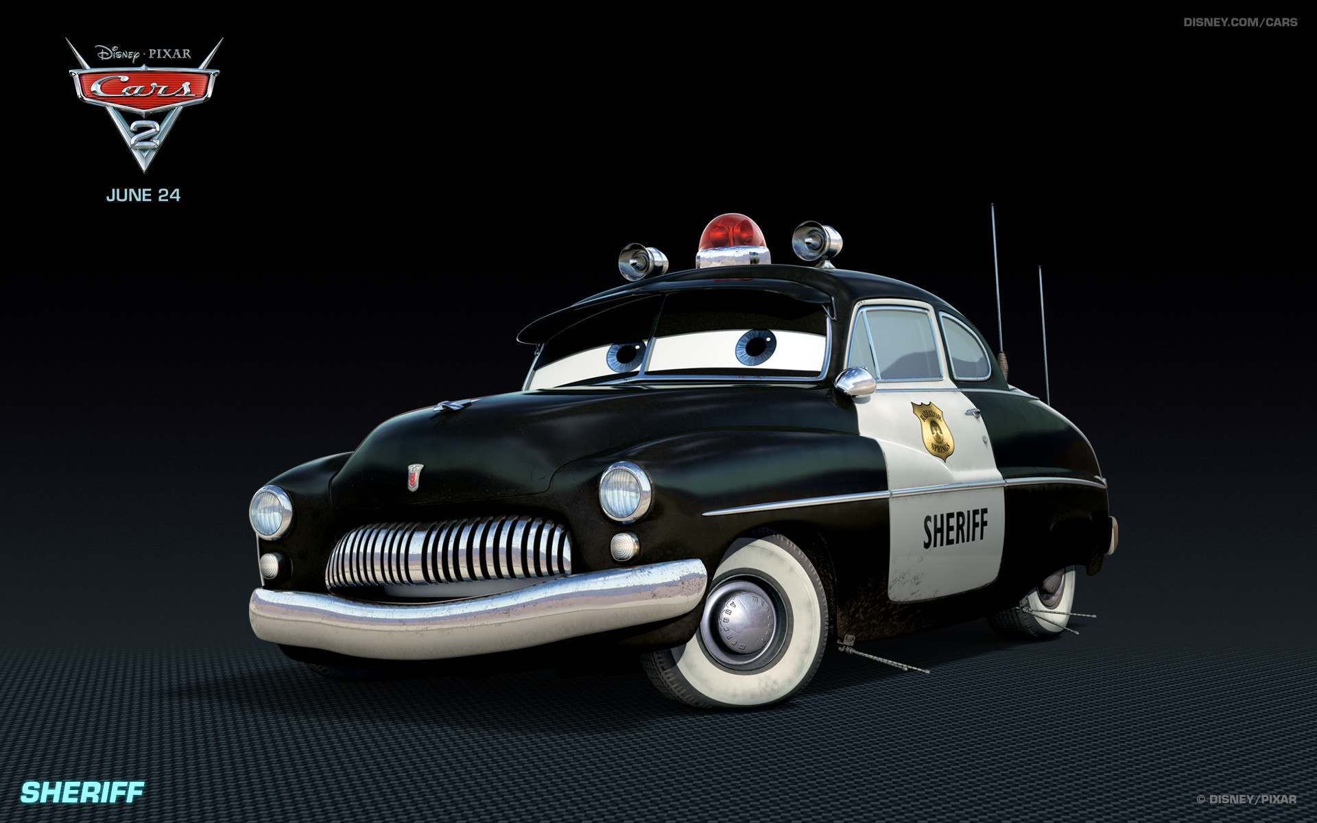 1920x1200 Sheriff from Disney's Cars Movie wallpaper - Click picture for high  resolution HD wallpaper