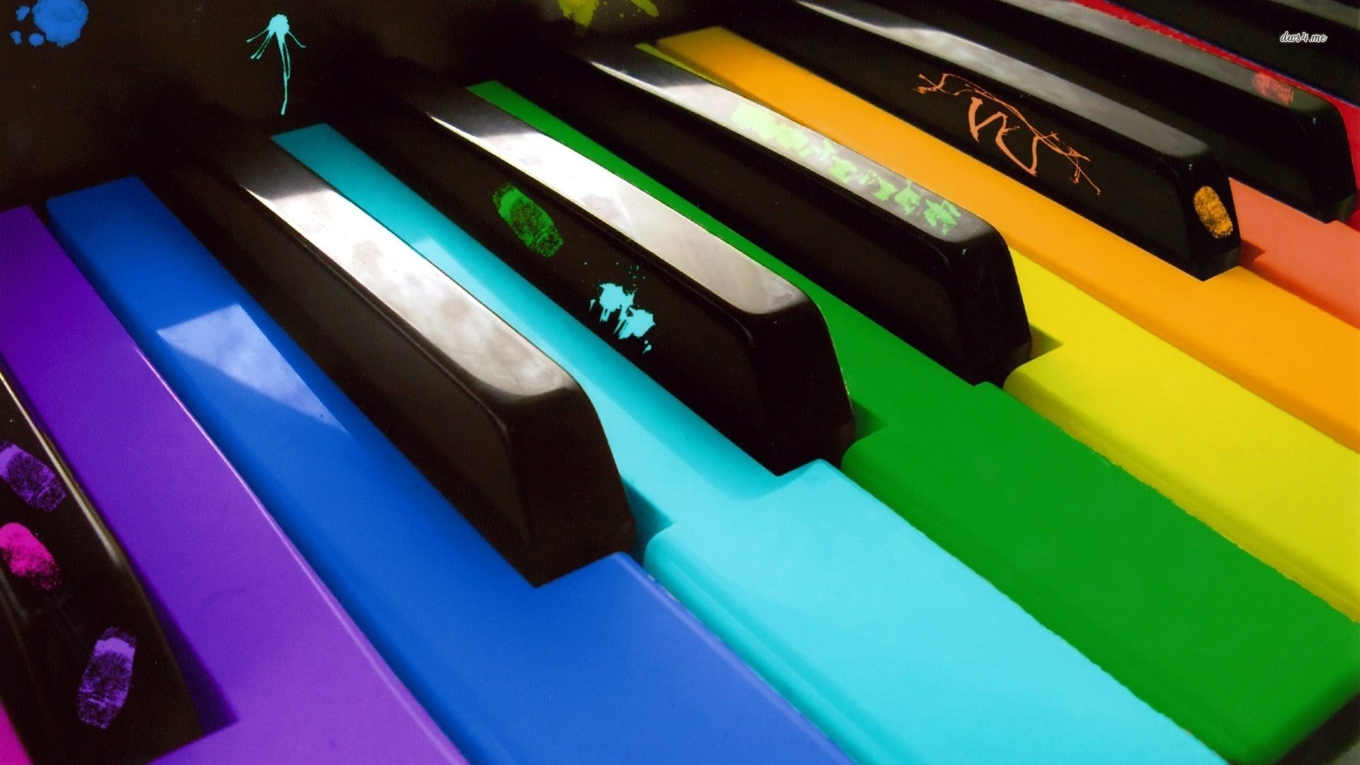 1920x1080 Colorful Keys On The Piano Wallpaper px