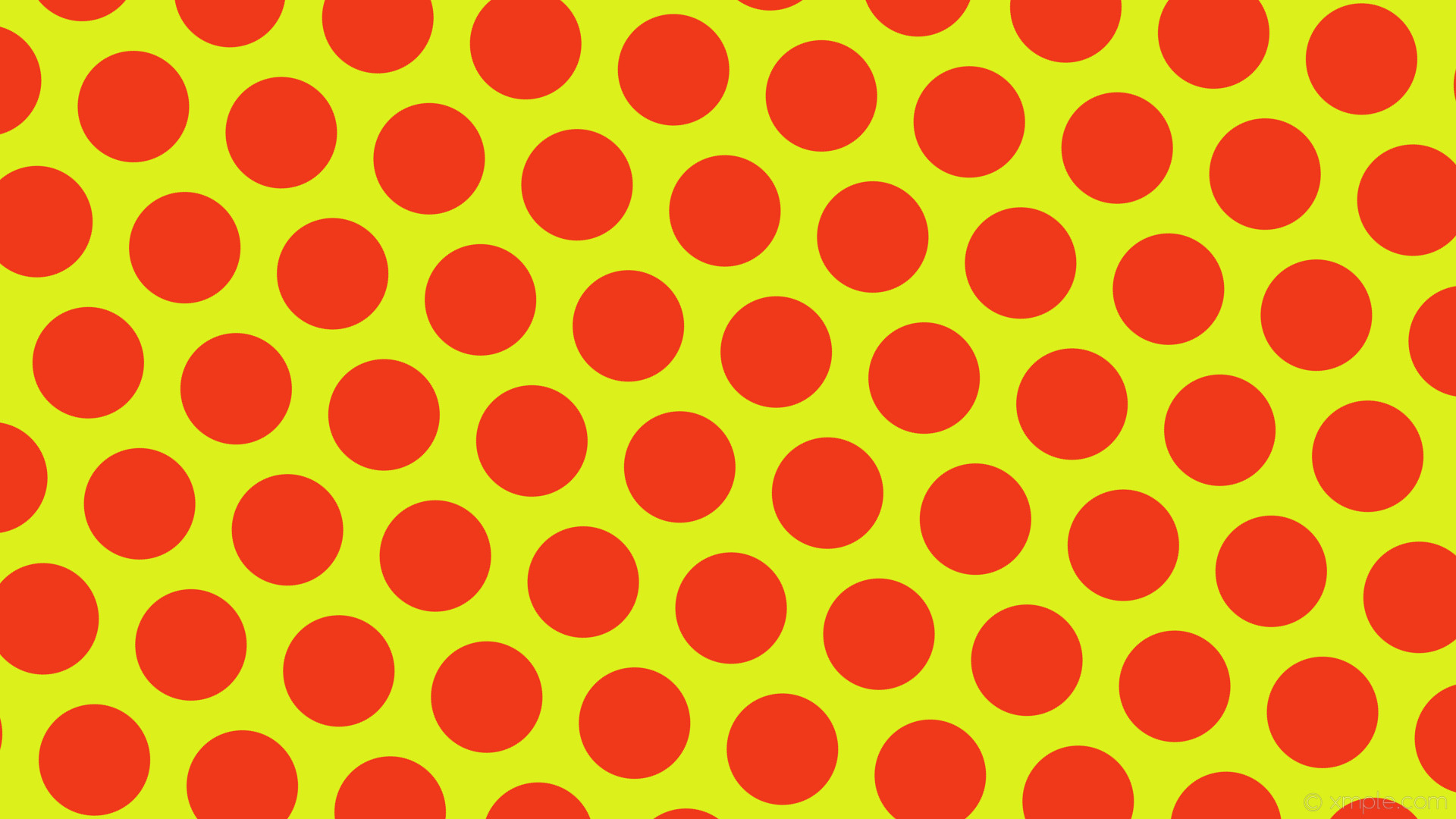 1920x1080 wallpaper red polka dots yellow hexagon #dcf01b #f0381b diagonal 50Â° 147px  198px