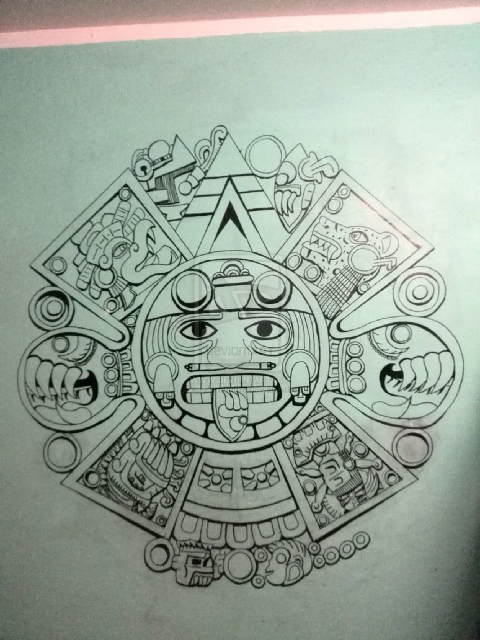 1548x2064 Aztec Calendar by AnickZamantha on @DeviantArt More