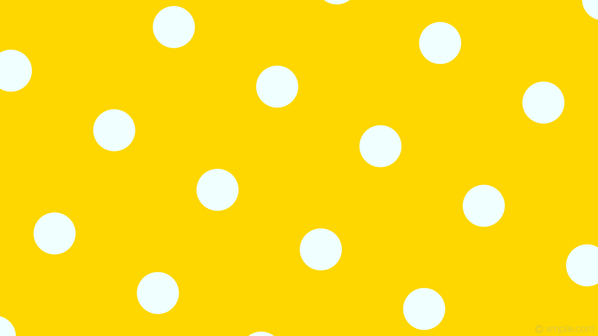 1920x1080 wallpaper polka dots spots yellow white gold azure #ffd700 #f0ffff 150Â°  135px 383px