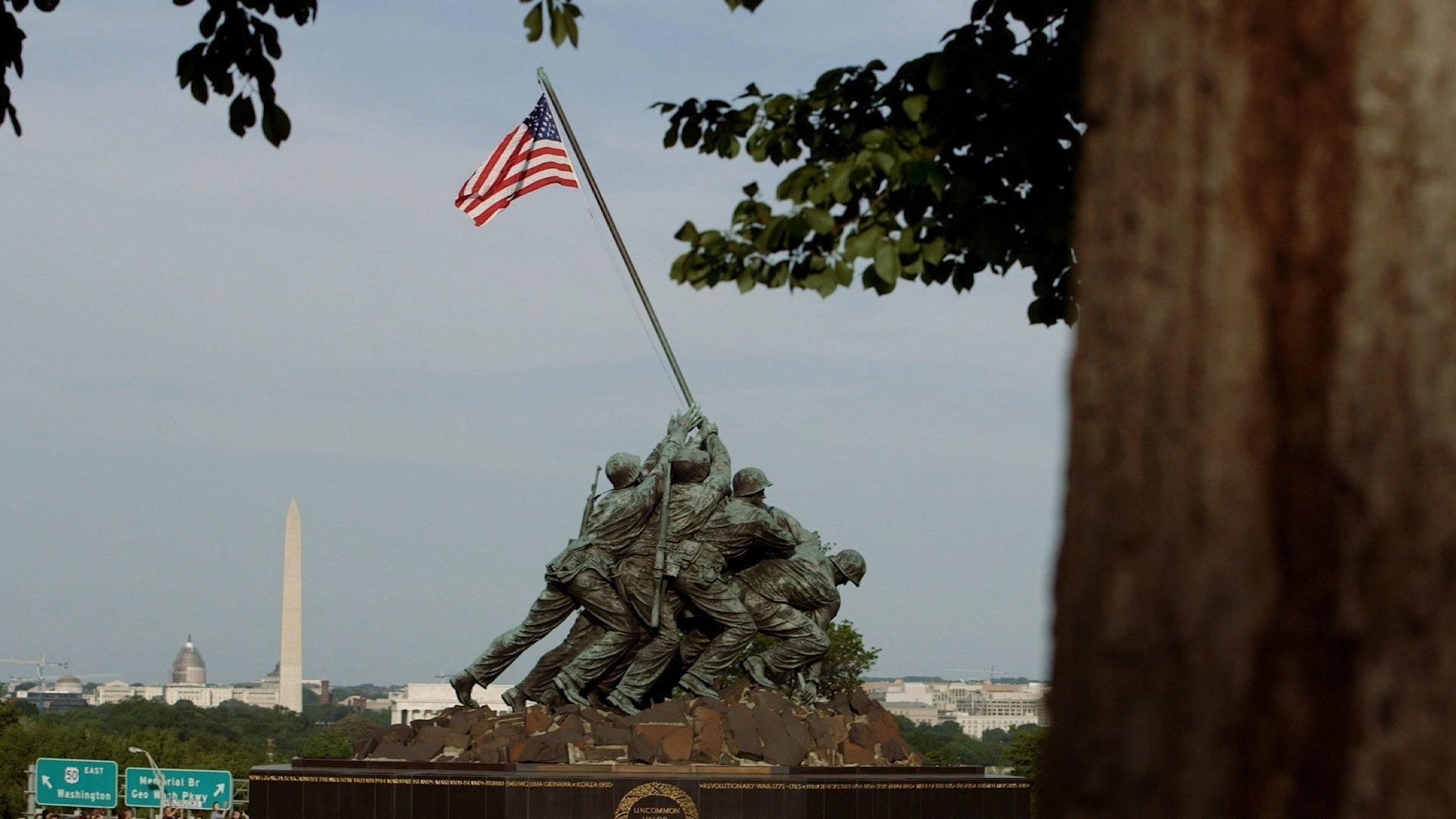 1920x1080 The Marine Corps Memorial in Washington D.C. is based on an iconic image of  a flag