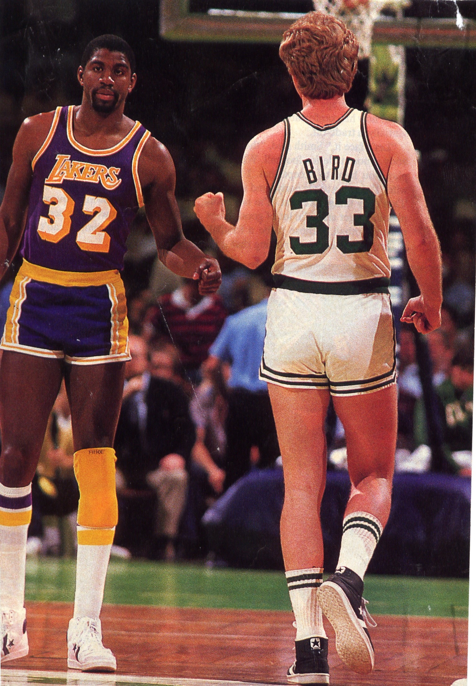 1536x2214 Respectful rivalries... and really short shorts. Larry Bird and Magic  Johnson.