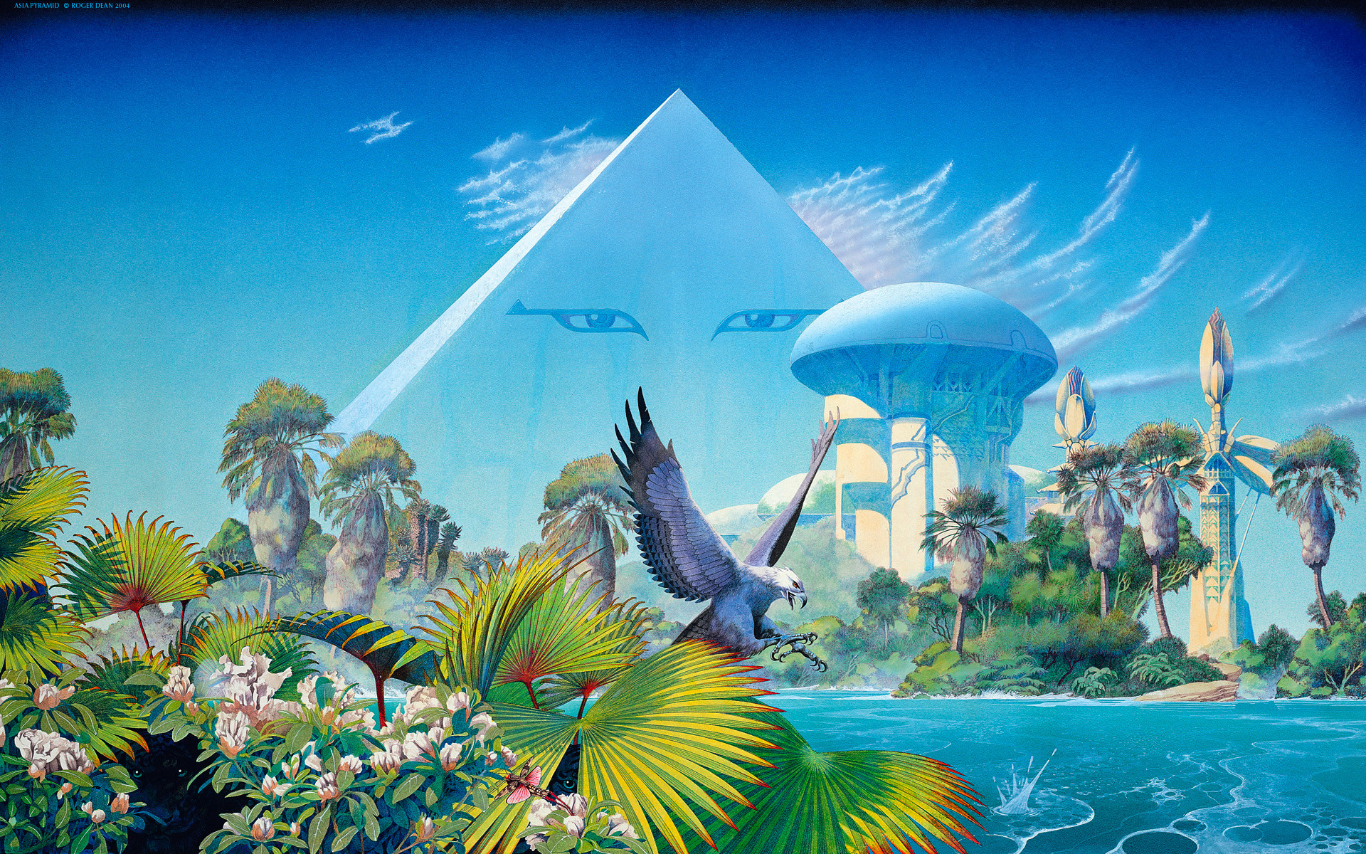 1920x1200 Roger Dean - Asia Pyramid | album artwork for Asia - Alpha (1983)