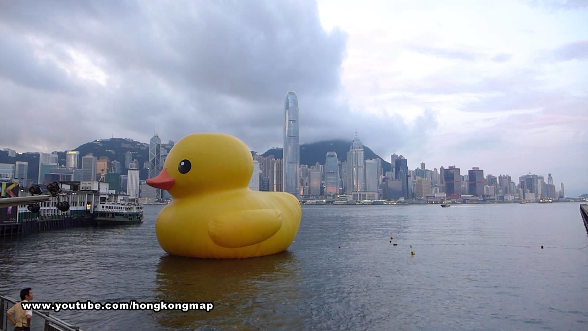 1920x1080 é»é´¨ä» rubber duck project @ hong kong 2013 (Dawn)